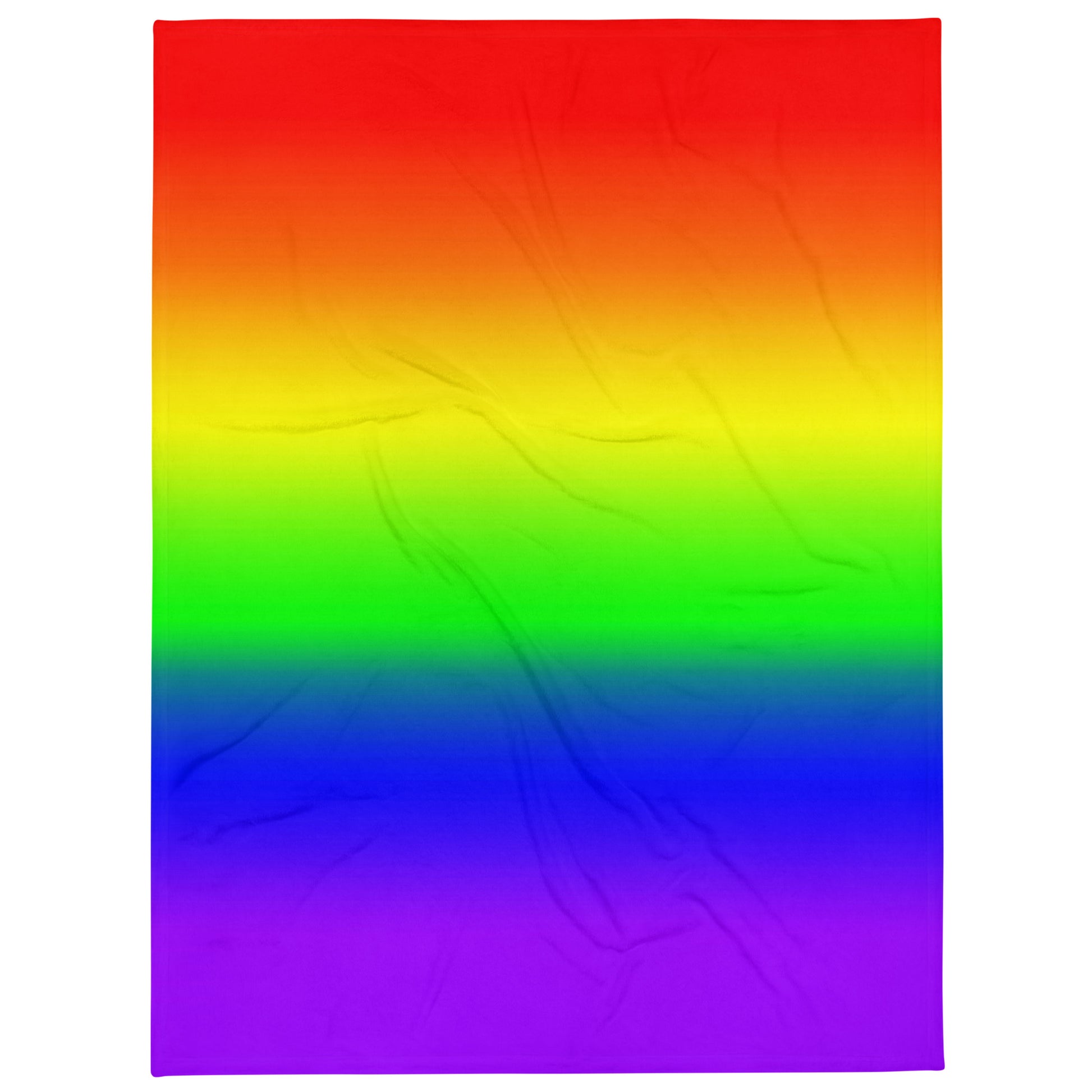 LGBTQ Pride Throw Blanket - Rainbow Ombre 50″×60″ Pride throw-blanket-60x80-front-654ec815764f4