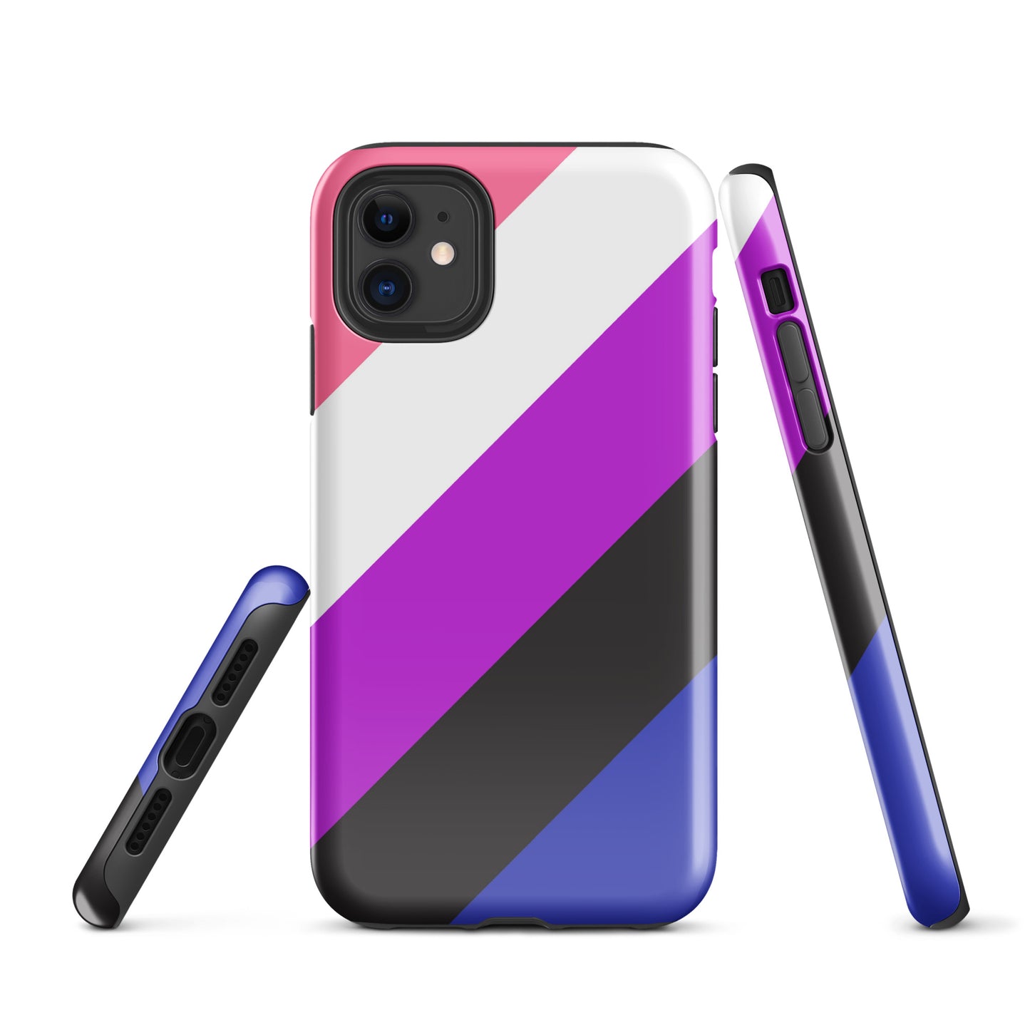 Genderfluid Pride Tough Case for Apple iPhone iPhone 11 Genderfluid tough-case-for-iphone-glossy-iphone-11-front-64c061768f49d