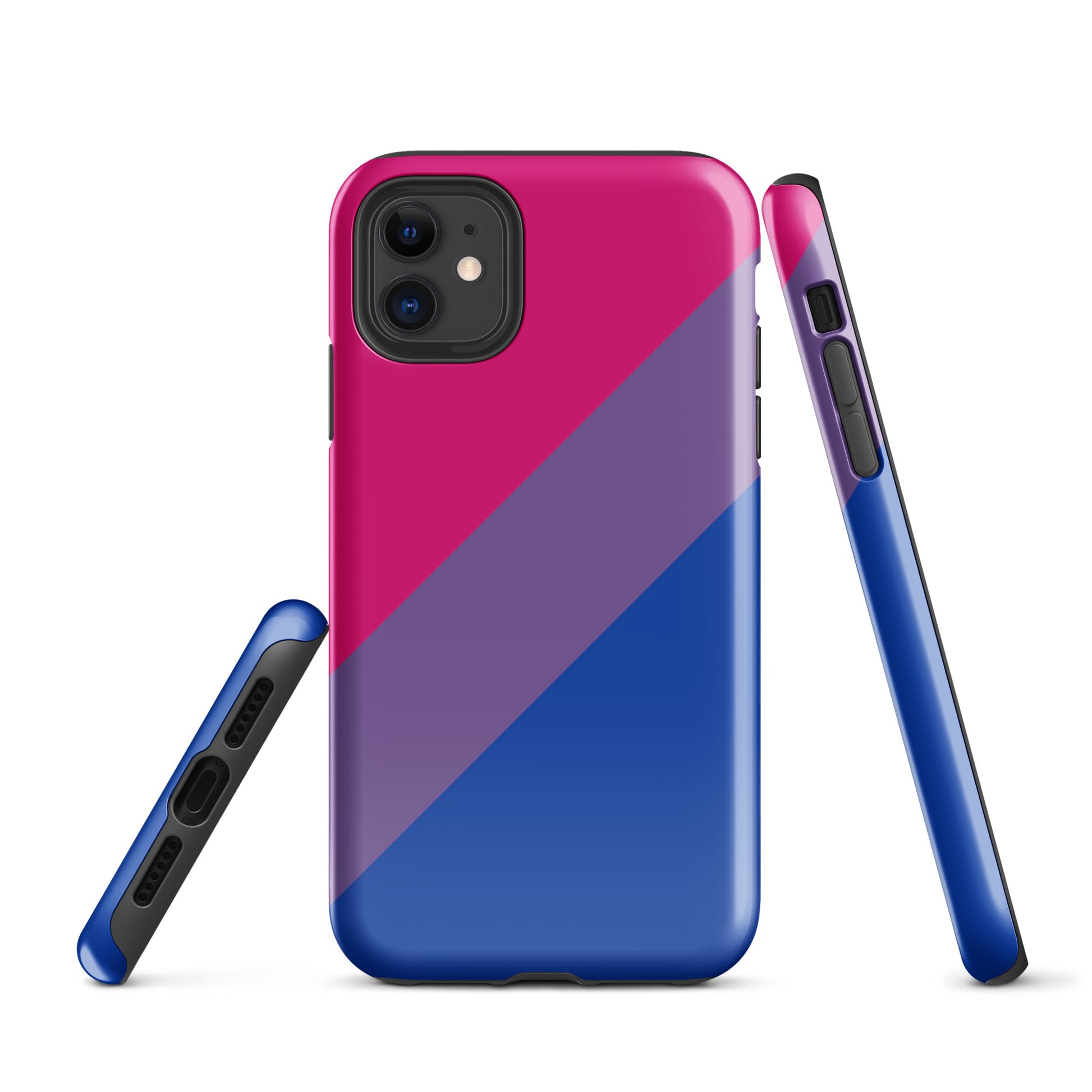 Bisexual Bi Pride Tough Cell Phone Case for Apple iPhone iPhone 11 Bisexual tough-case-for-iphone-glossy-iphone-11-front-64c065ce3142e