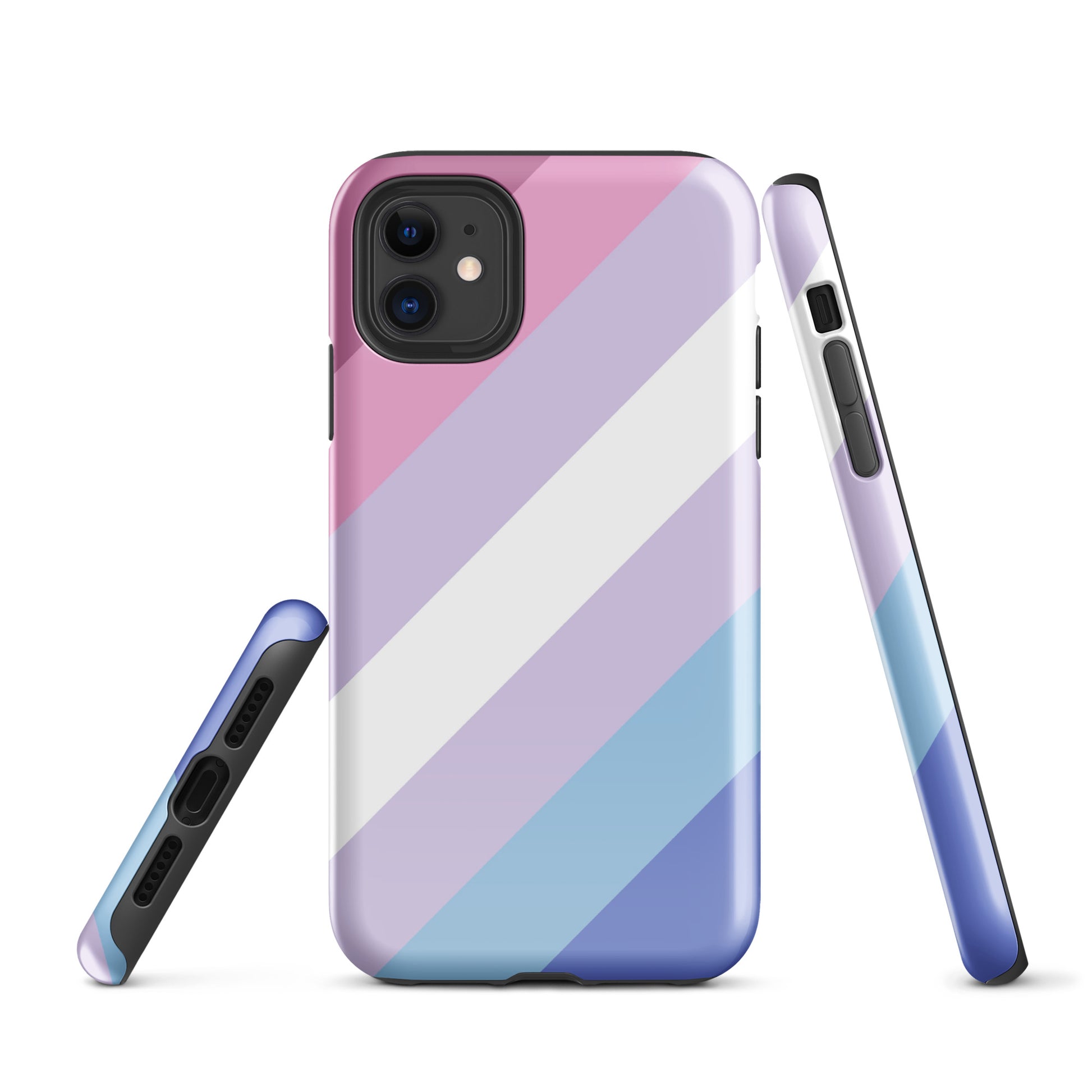 Bigender Pride Tough Cell Phone Case for Apple iPhone iPhone 11 Bigender tough-case-for-iphone-glossy-iphone-11-front-64c0662635048