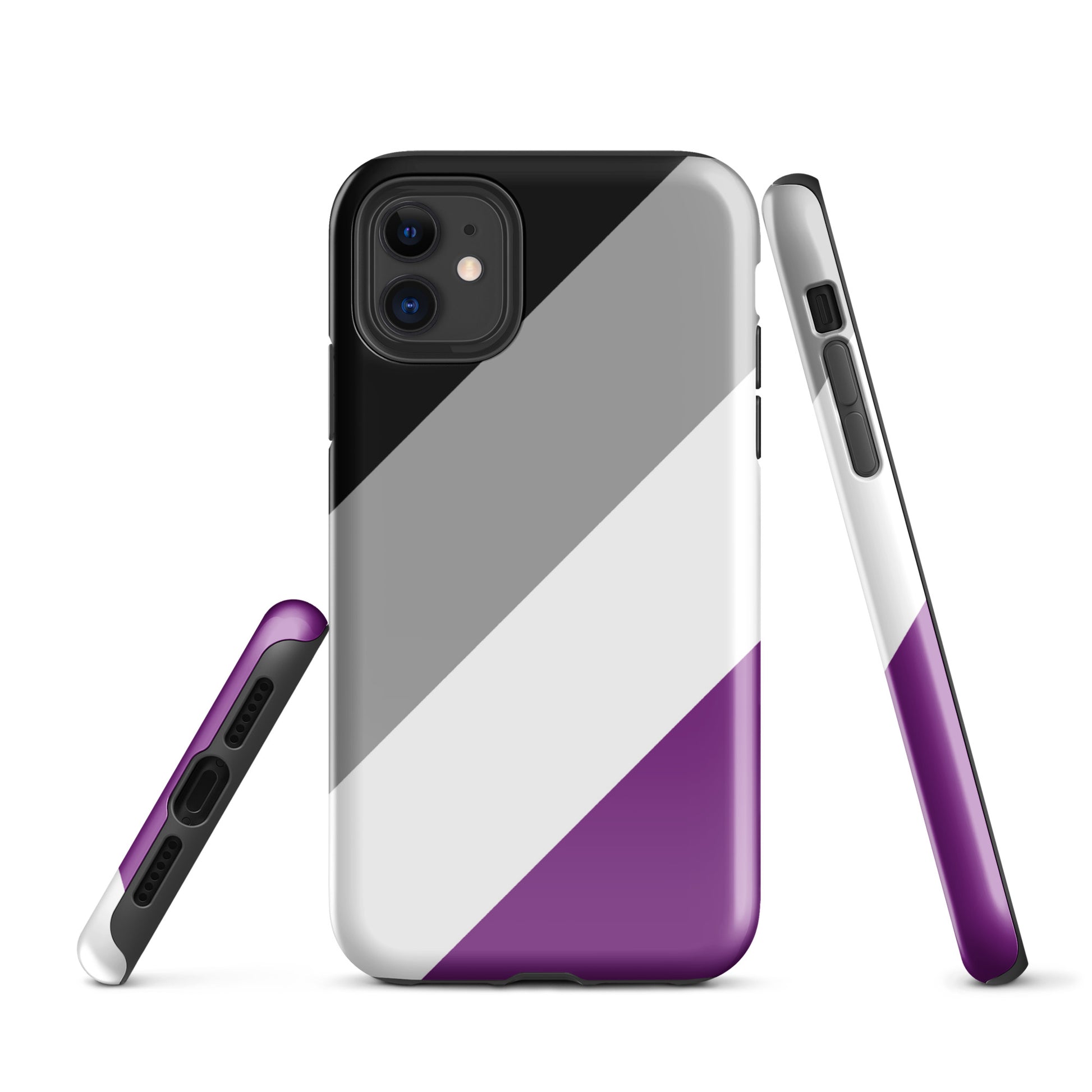 Asexual Ace Pride Tough Cell Phone Case for iPhone iPhone 11 Asexual tough-case-for-iphone-glossy-iphone-11-front-64c0672289189