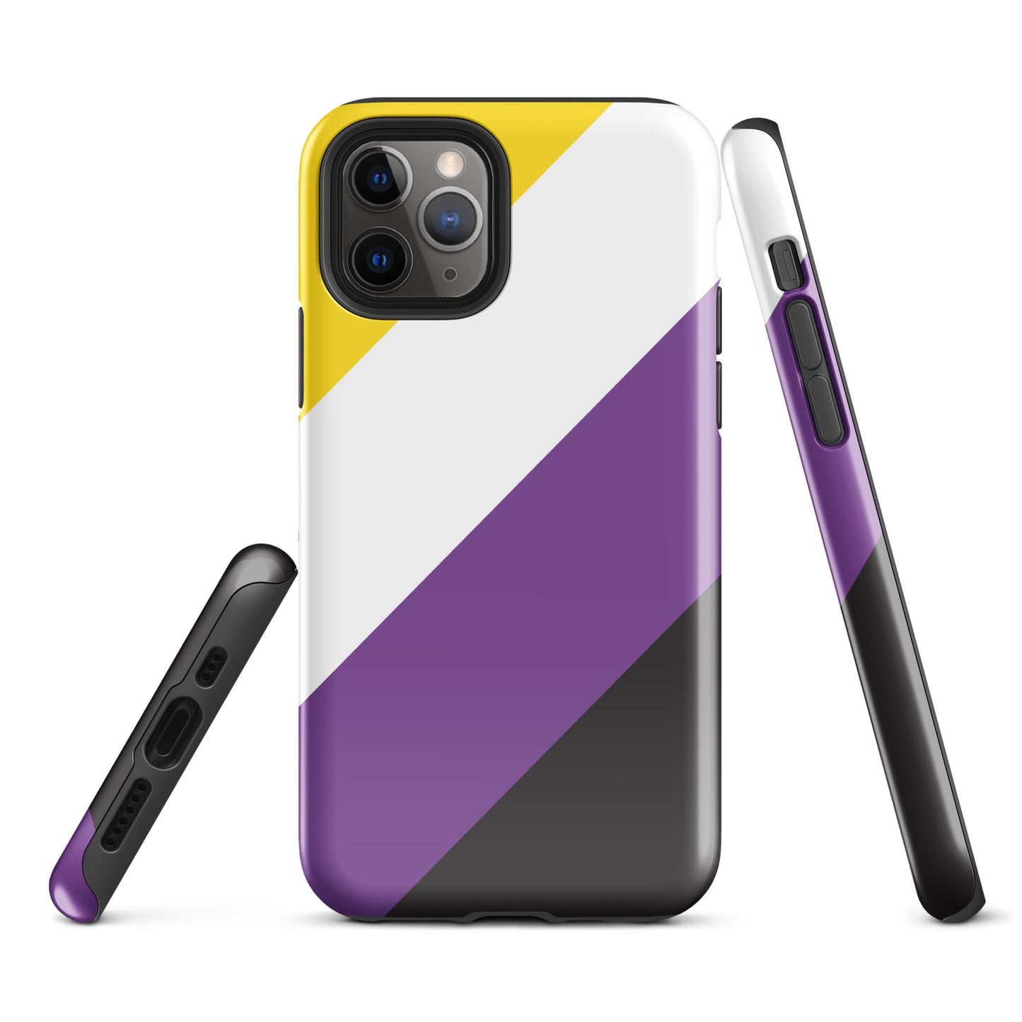 Nonbinary Enby Pride Tough Case for Apple iPhone iPhone 11 Pro Nonbinary tough-case-for-iphone-glossy-iphone-11-pro-front-64c0600c6db65