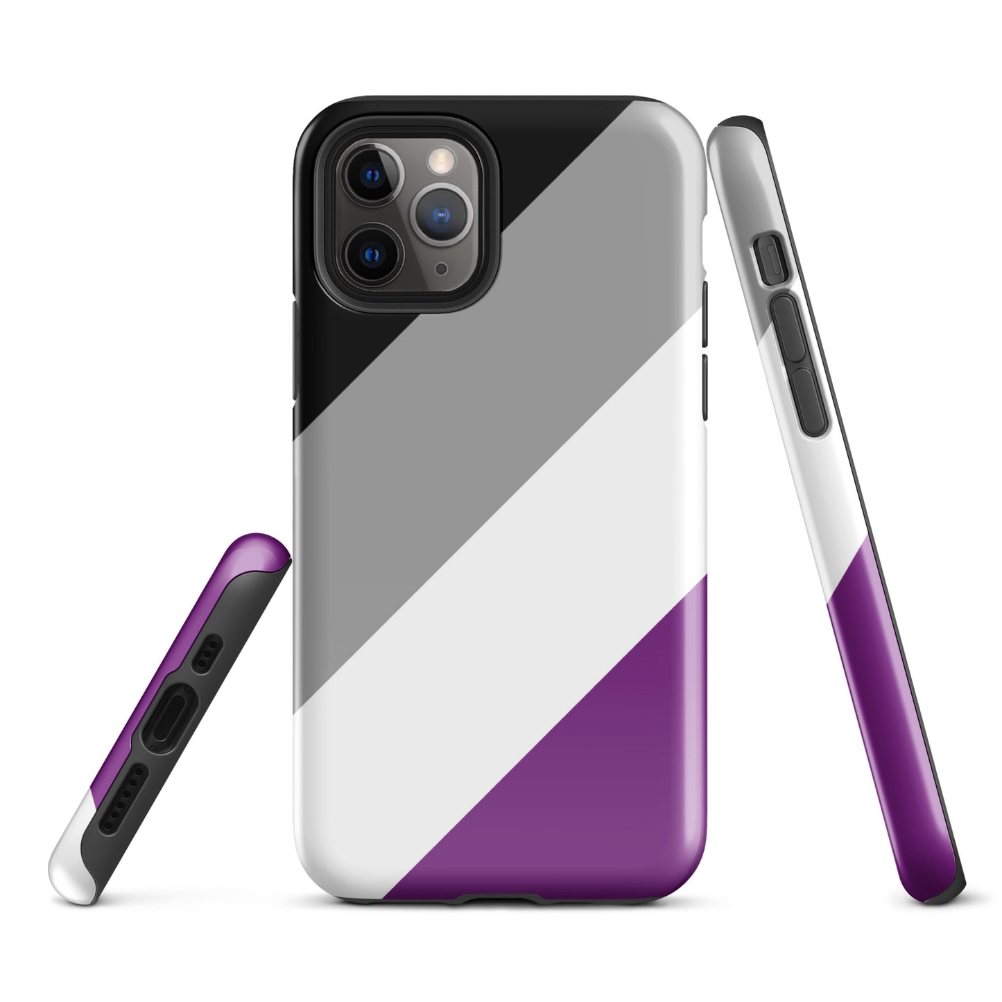 Asexual Ace Pride Tough Cell Phone Case for iPhone iPhone 11 Pro Asexual tough-case-for-iphone-glossy-iphone-11-pro-front-64c0672289212