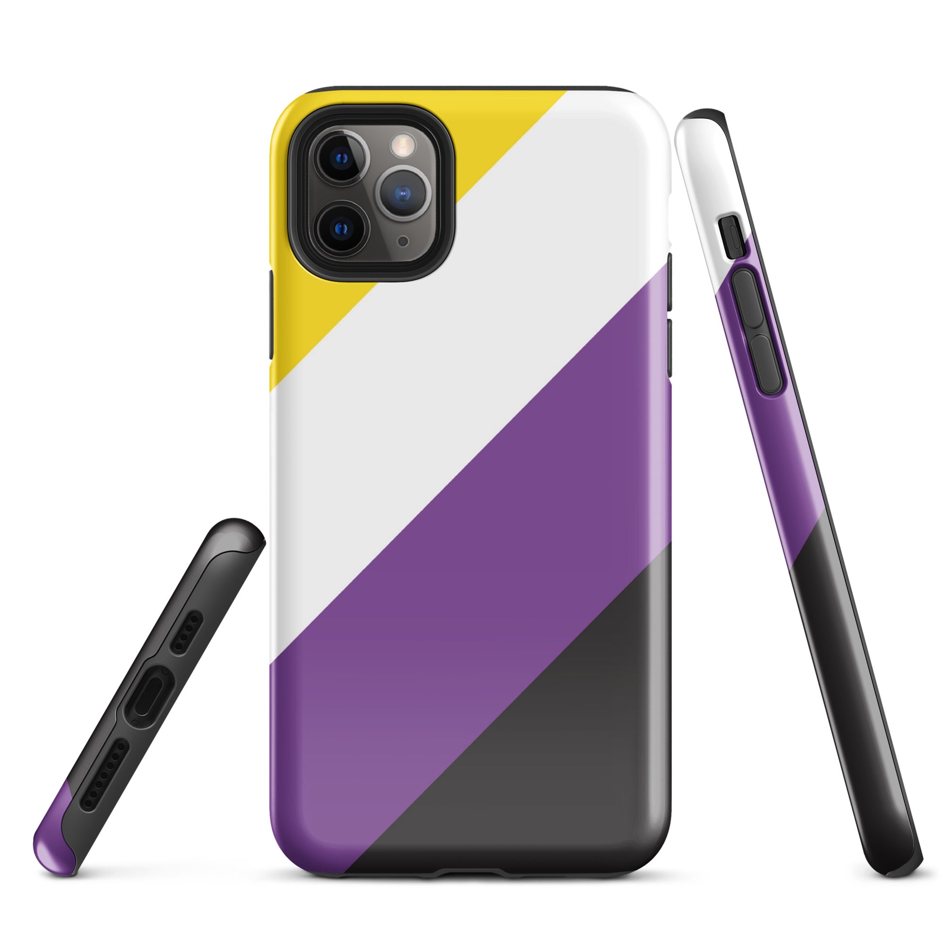 Nonbinary Enby Pride Tough Case for Apple iPhone iPhone 11 Pro Max Nonbinary tough-case-for-iphone-glossy-iphone-11-pro-max-front-64c0600c6dbcb