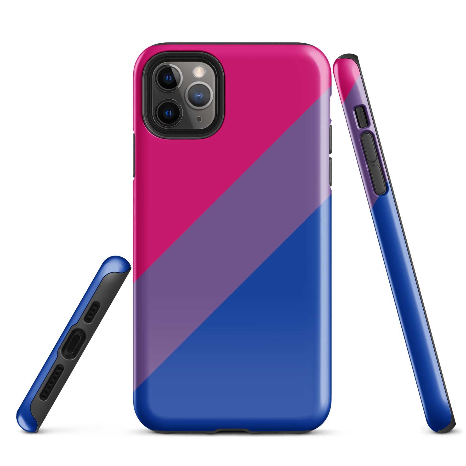 Bisexual Bi Pride Tough Cell Phone Case for Apple iPhone iPhone 11 Pro Max Bisexual tough-case-for-iphone-glossy-iphone-11-pro-max-front-64c065ce3150b