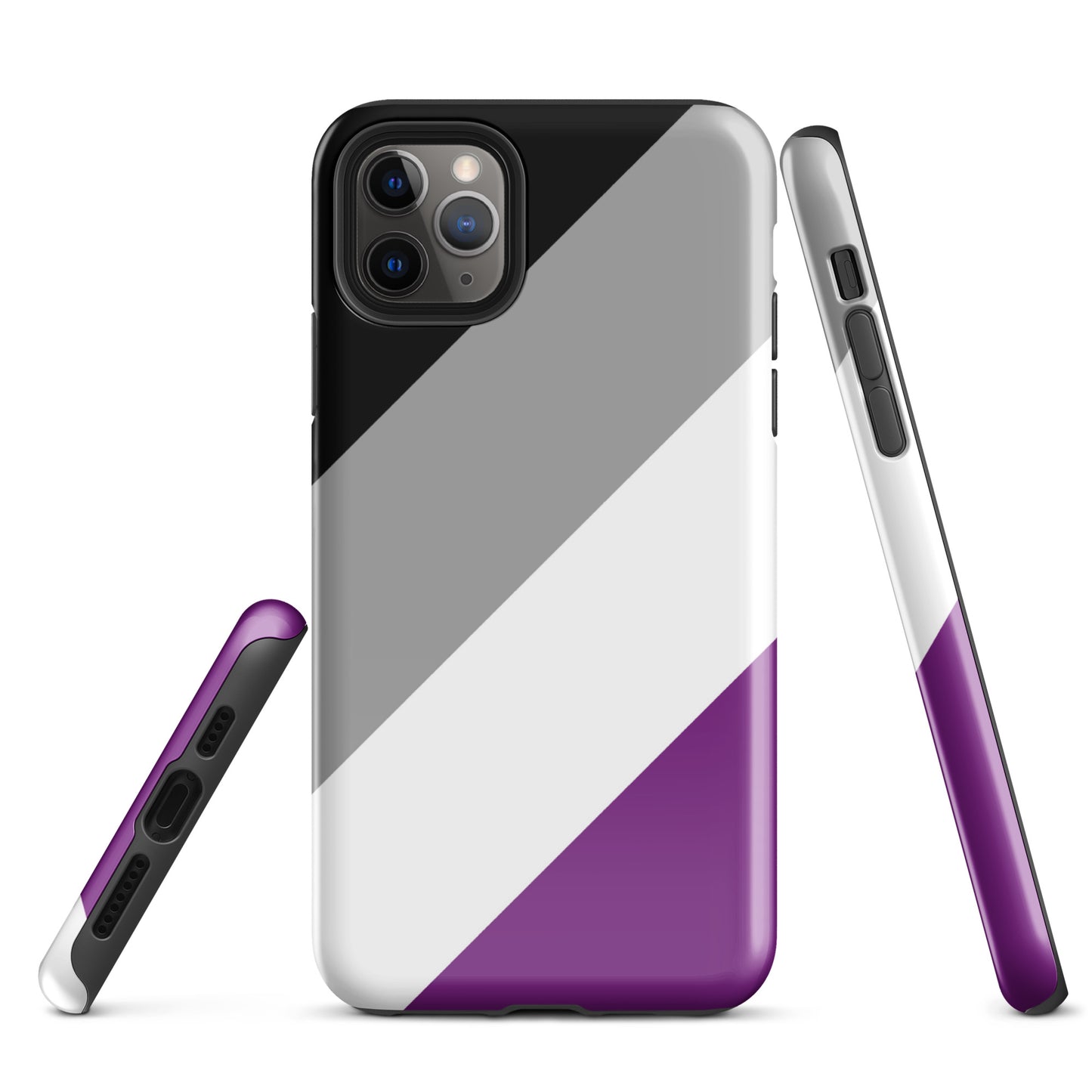 Asexual Ace Pride Tough Cell Phone Case for iPhone iPhone 11 Pro Max Asexual tough-case-for-iphone-glossy-iphone-11-pro-max-front-64c0672289269