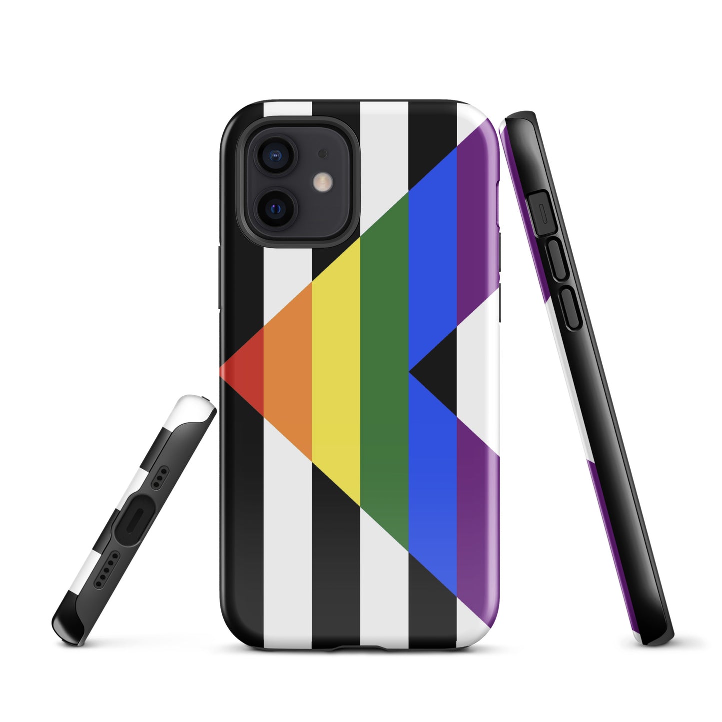 Straight Ally Pride Flag Tough Cell Phone Case for Apple iPhone iPhone 12 Straight Ally tough-case-for-iphone-glossy-iphone-12-front-64c05c3439ce5