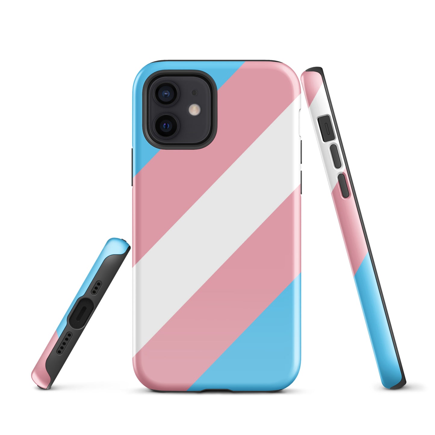 Transgender Trans Pride Tough Cell Phone Case for Apple iPhone iPhone 12 Transgender tough-case-for-iphone-glossy-iphone-12-front-64c05e8f9c2fe