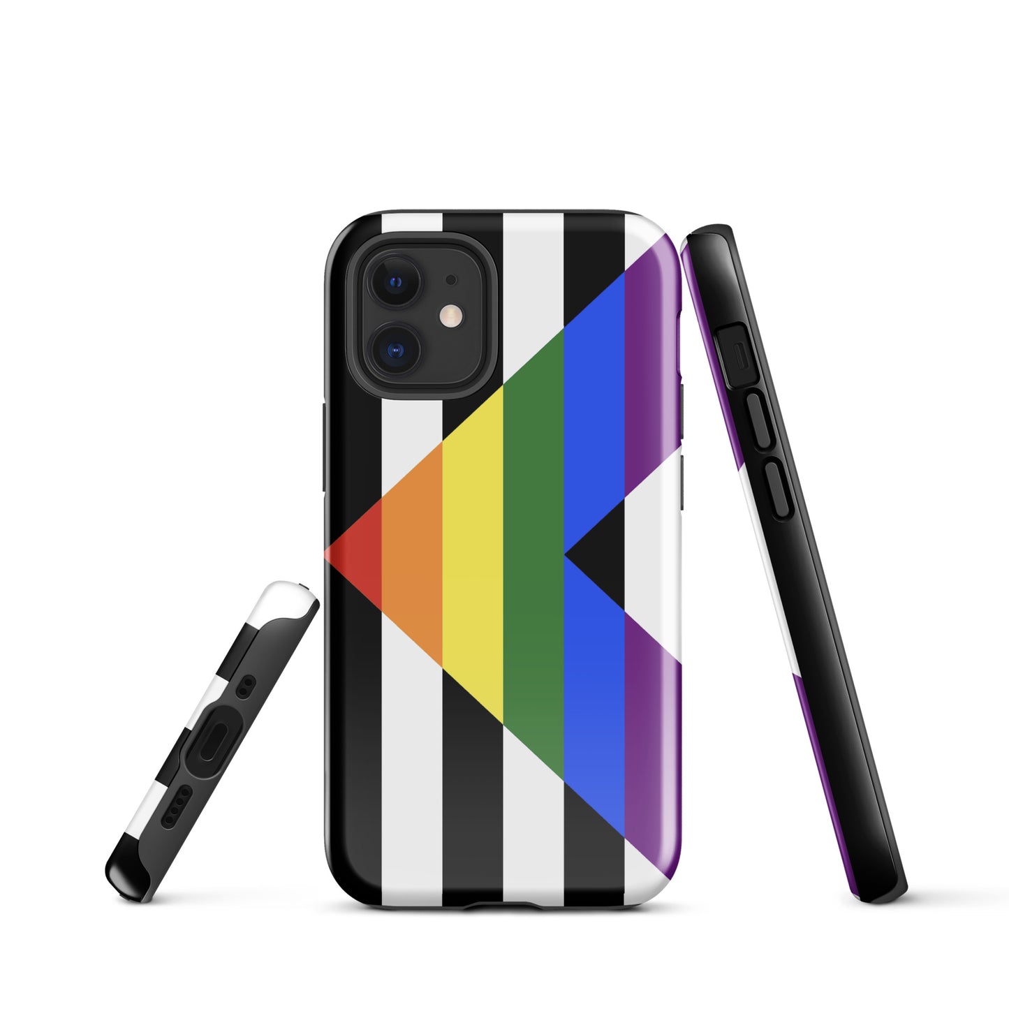 Straight Ally Pride Flag Tough Cell Phone Case for Apple iPhone iPhone 12 mini Straight Ally tough-case-for-iphone-glossy-iphone-12-mini-front-64c05c3439c8e