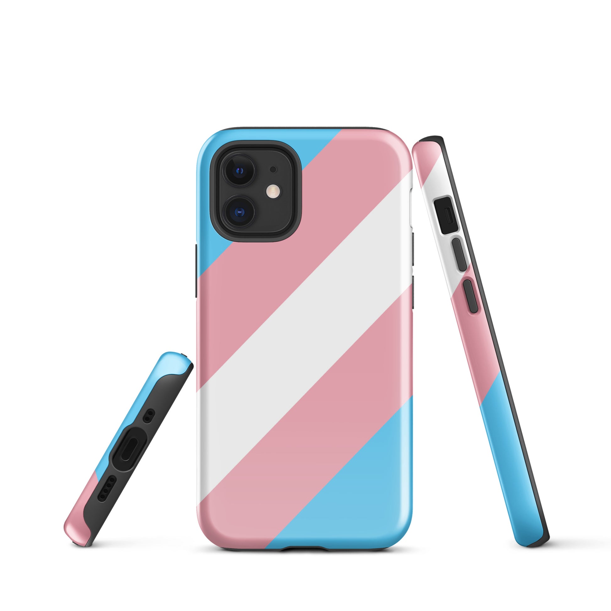 Transgender Trans Pride Tough Cell Phone Case for Apple iPhone iPhone 12 mini Transgender tough-case-for-iphone-glossy-iphone-12-mini-front-64c05e8f9c271