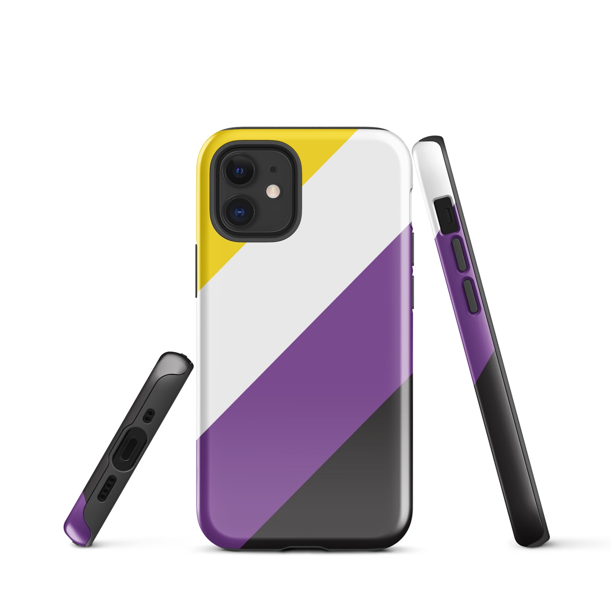 Nonbinary Enby Pride Tough Case for Apple iPhone iPhone 12 mini Nonbinary tough-case-for-iphone-glossy-iphone-12-mini-front-64c0600c6dc20