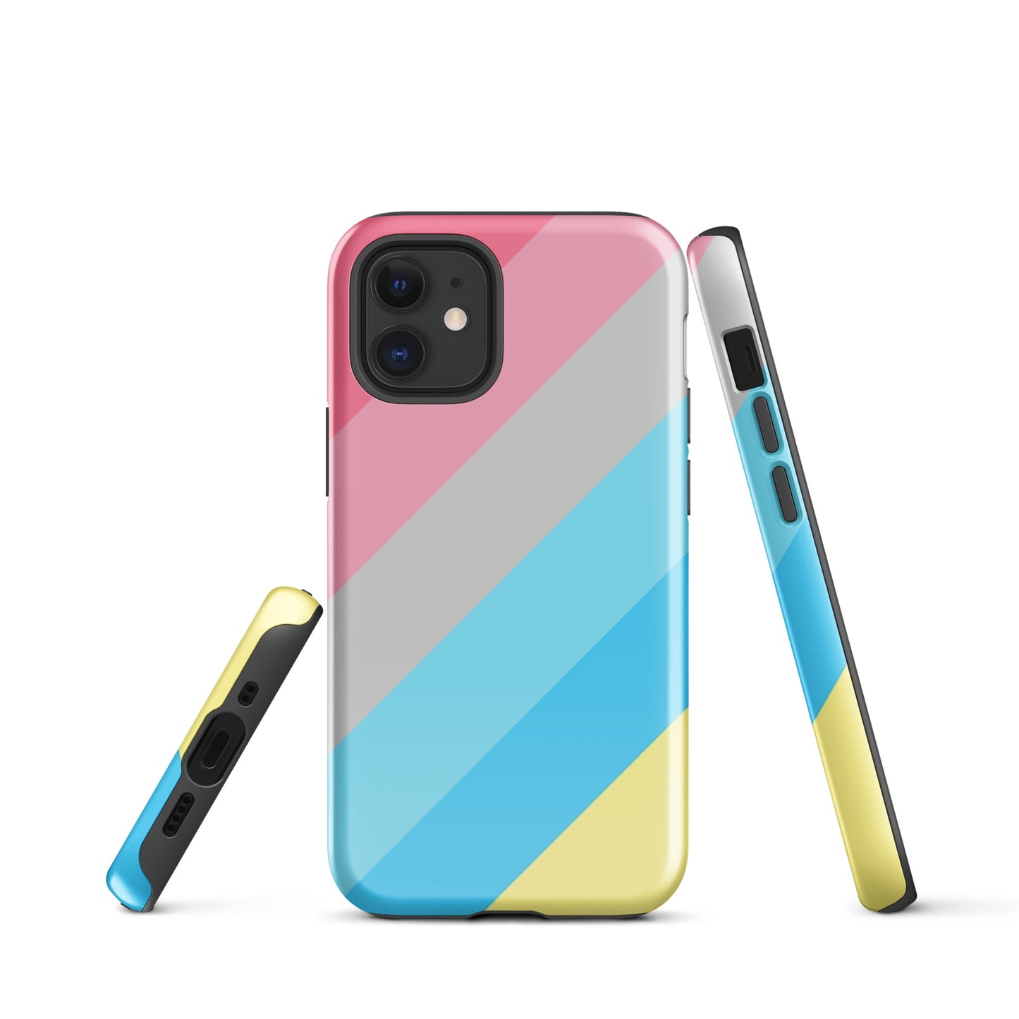 Genderflux Pride Tough Cell Phone Case for Apple iPhone iPhone 12 mini Genderflux tough-case-for-iphone-glossy-iphone-12-mini-front-64c0613341754