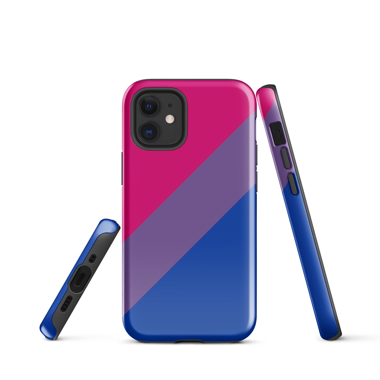 Bisexual Bi Pride Tough Cell Phone Case for Apple iPhone iPhone 12 mini Bisexual tough-case-for-iphone-glossy-iphone-12-mini-front-64c065ce3155b