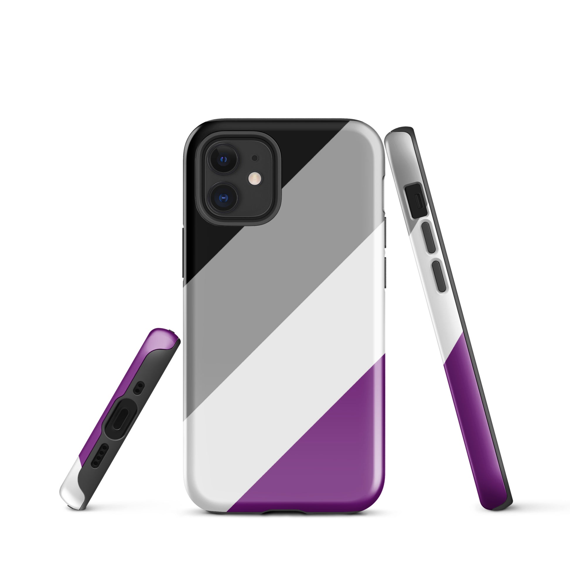 Asexual Ace Pride Tough Cell Phone Case for iPhone iPhone 12 mini Asexual tough-case-for-iphone-glossy-iphone-12-mini-front-64c06722892bb