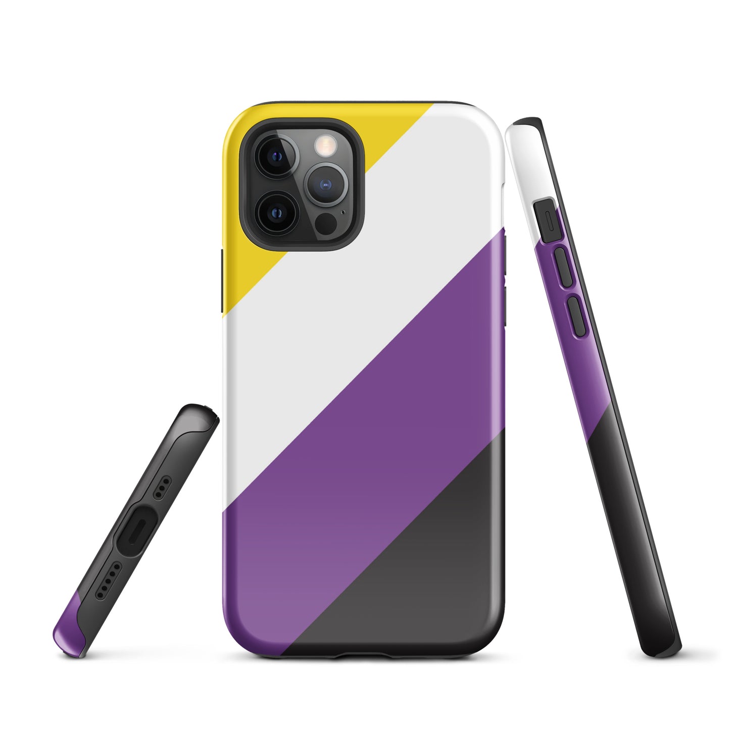 Nonbinary Enby Pride Tough Case for Apple iPhone iPhone 12 Pro Nonbinary tough-case-for-iphone-glossy-iphone-12-pro-front-64c0600c6dcc1