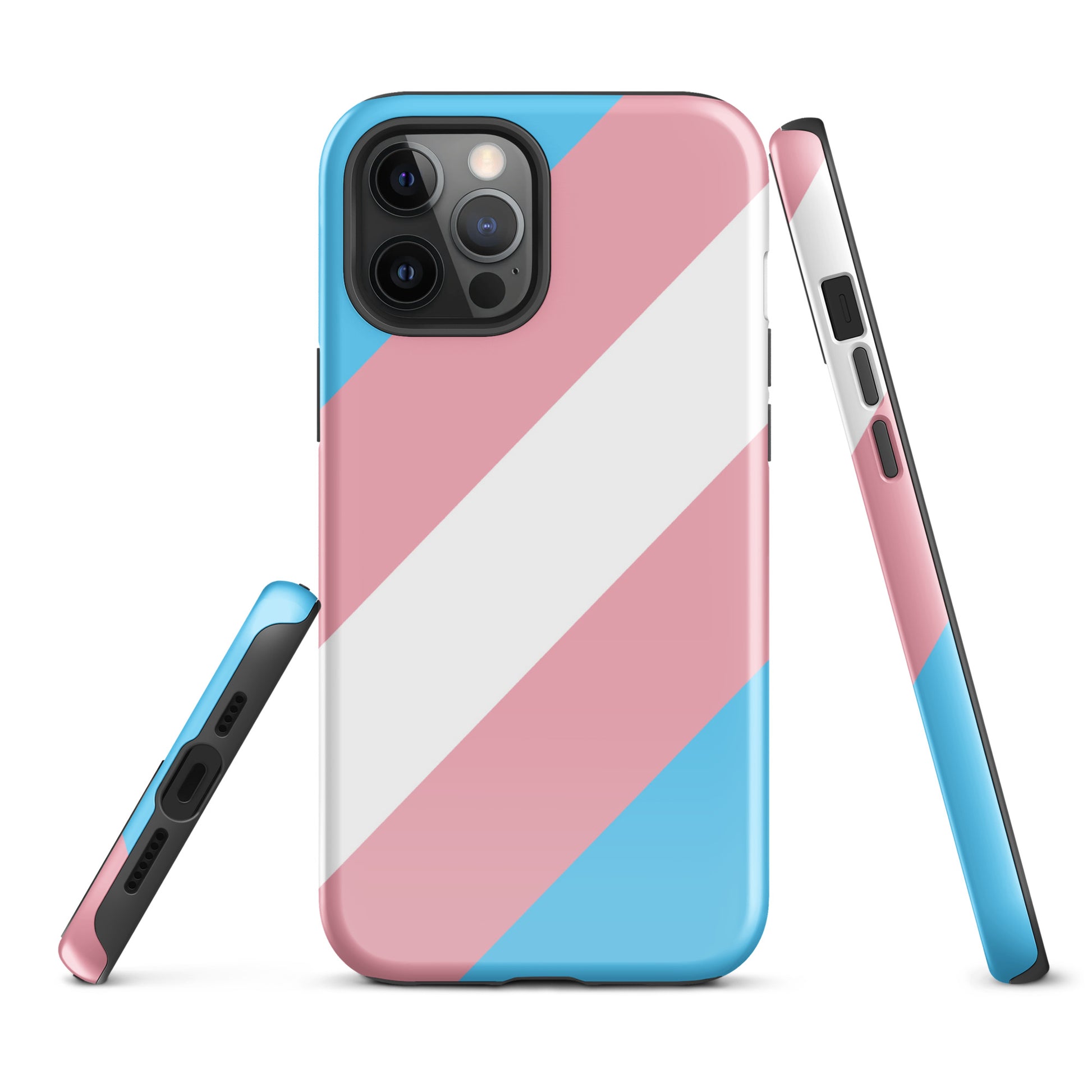 Transgender Trans Pride Tough Cell Phone Case for Apple iPhone iPhone 12 Pro Max Transgender tough-case-for-iphone-glossy-iphone-12-pro-max-front-64c05e8f9c39f