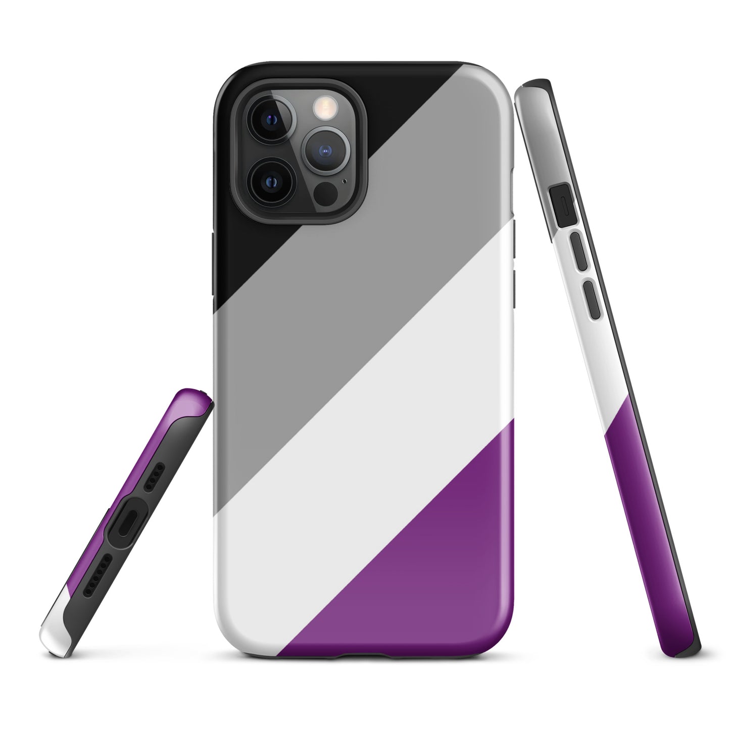 Asexual Ace Pride Tough Cell Phone Case for iPhone iPhone 12 Pro Max Asexual tough-case-for-iphone-glossy-iphone-12-pro-max-front-64c06722893c7