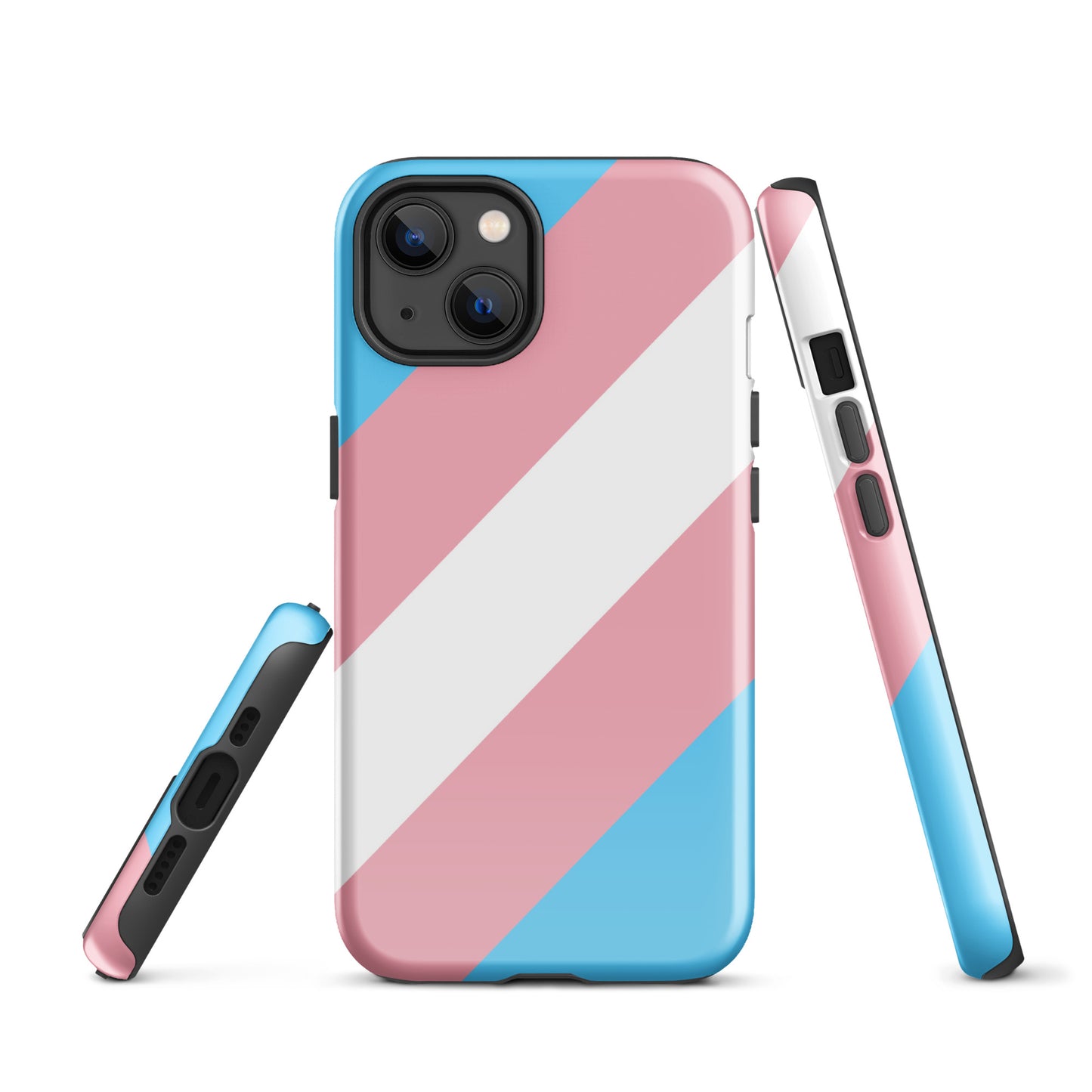 Transgender Trans Pride Tough Cell Phone Case for Apple iPhone iPhone 13 Transgender tough-case-for-iphone-glossy-iphone-13-front-64c05e8f9c43c