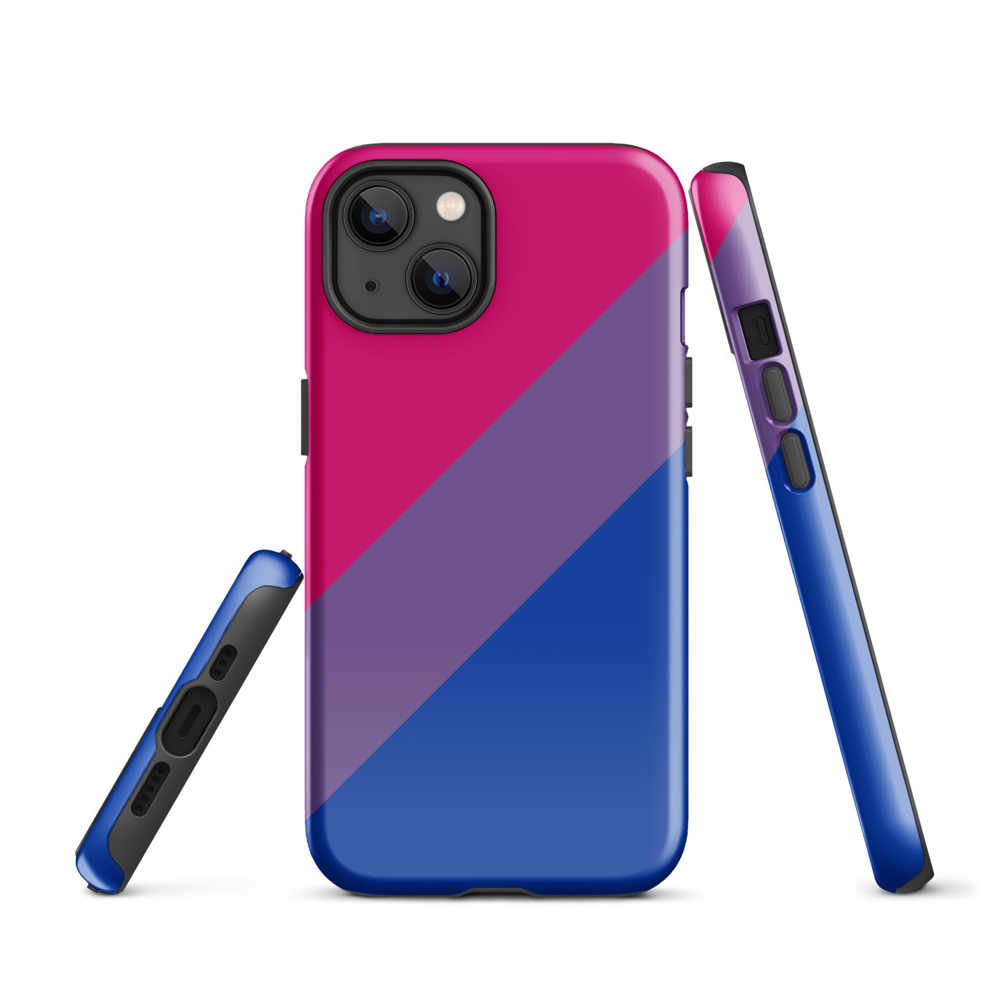 Bisexual Bi Pride Tough Cell Phone Case for Apple iPhone iPhone 13 Bisexual tough-case-for-iphone-glossy-iphone-13-front-64c065ce316d5