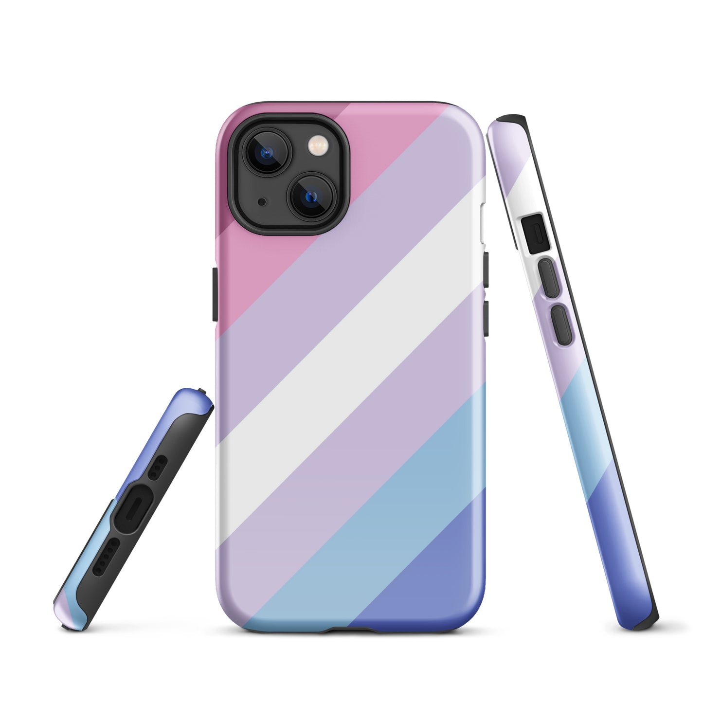 Bigender Pride Tough Cell Phone Case for Apple iPhone iPhone 13 Bigender tough-case-for-iphone-glossy-iphone-13-front-64c06626353c6