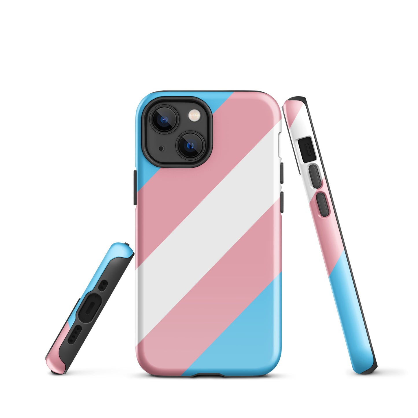 Transgender Trans Pride Tough Cell Phone Case for Apple iPhone iPhone 13 mini Transgender tough-case-for-iphone-glossy-iphone-13-mini-front-64c05e8f9c3ee