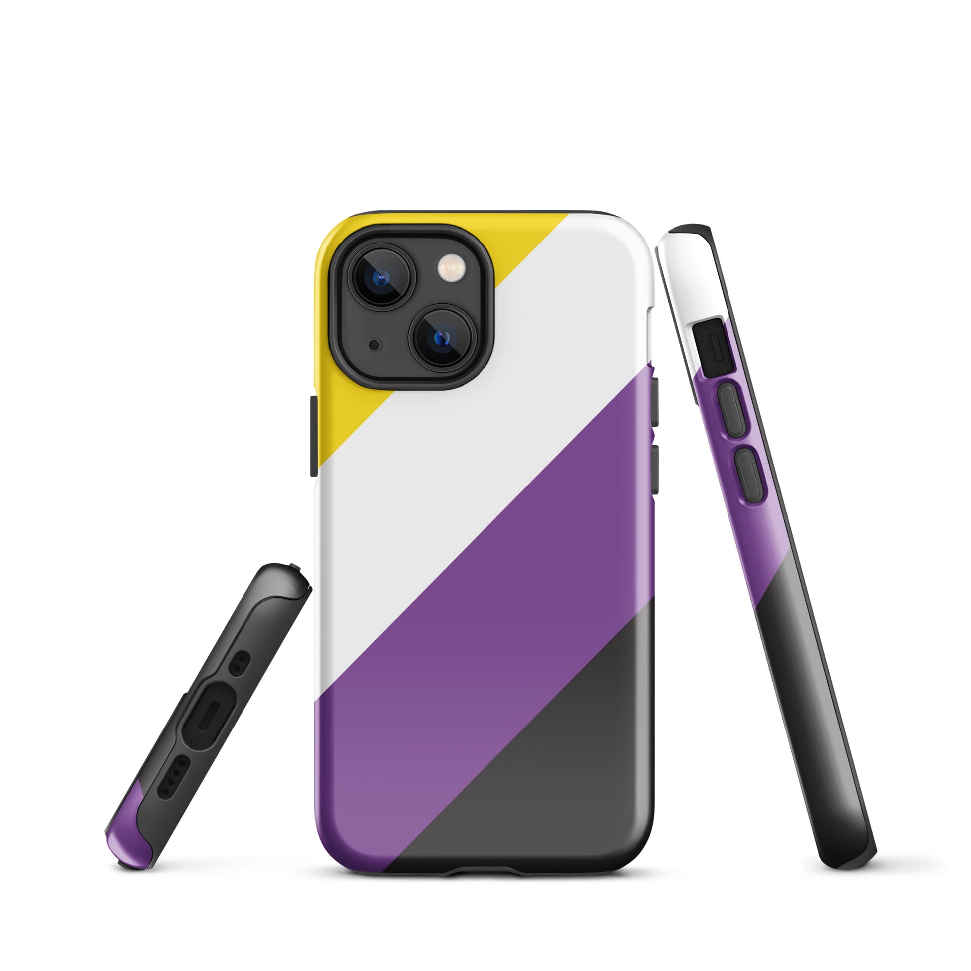 Nonbinary Enby Pride Tough Case for Apple iPhone iPhone 13 mini Nonbinary tough-case-for-iphone-glossy-iphone-13-mini-front-64c0600c6dd5e