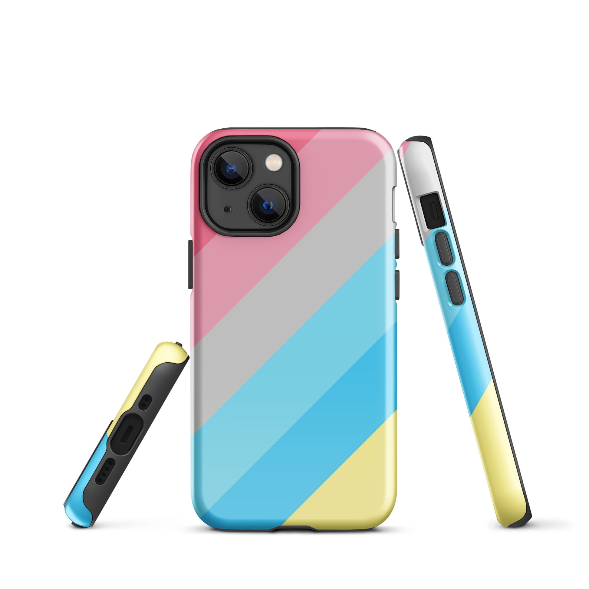 Genderflux Pride Tough Cell Phone Case for Apple iPhone iPhone 13 mini Genderflux tough-case-for-iphone-glossy-iphone-13-mini-front-64c0613341ada