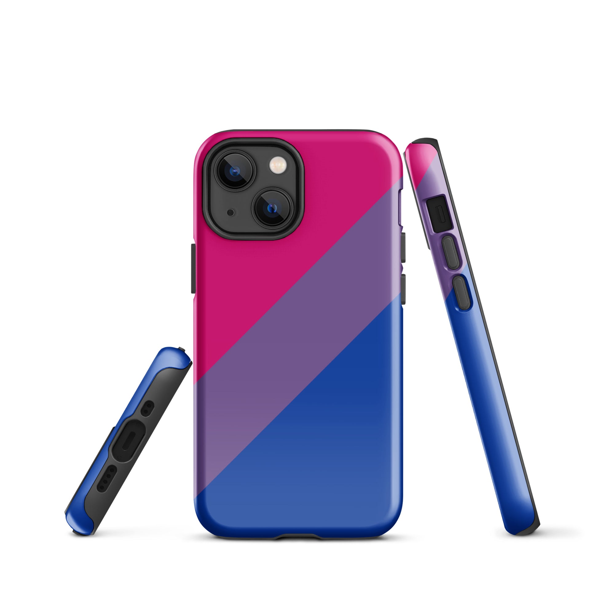 Bisexual Bi Pride Tough Cell Phone Case for Apple iPhone iPhone 13 mini Bisexual tough-case-for-iphone-glossy-iphone-13-mini-front-64c065ce3168a