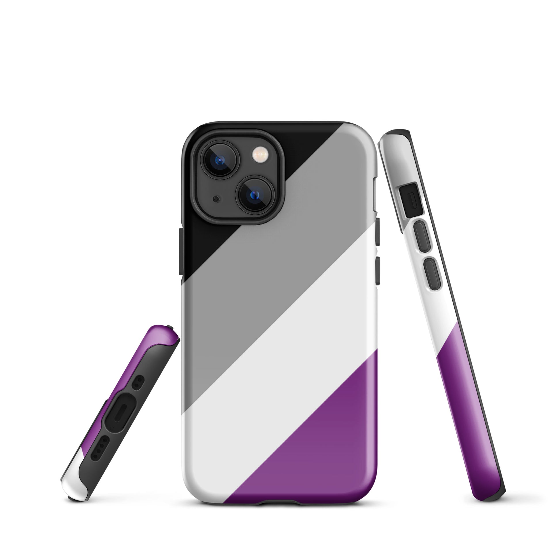 Asexual Ace Pride Tough Cell Phone Case for iPhone iPhone 13 mini Asexual tough-case-for-iphone-glossy-iphone-13-mini-front-64c0672289416