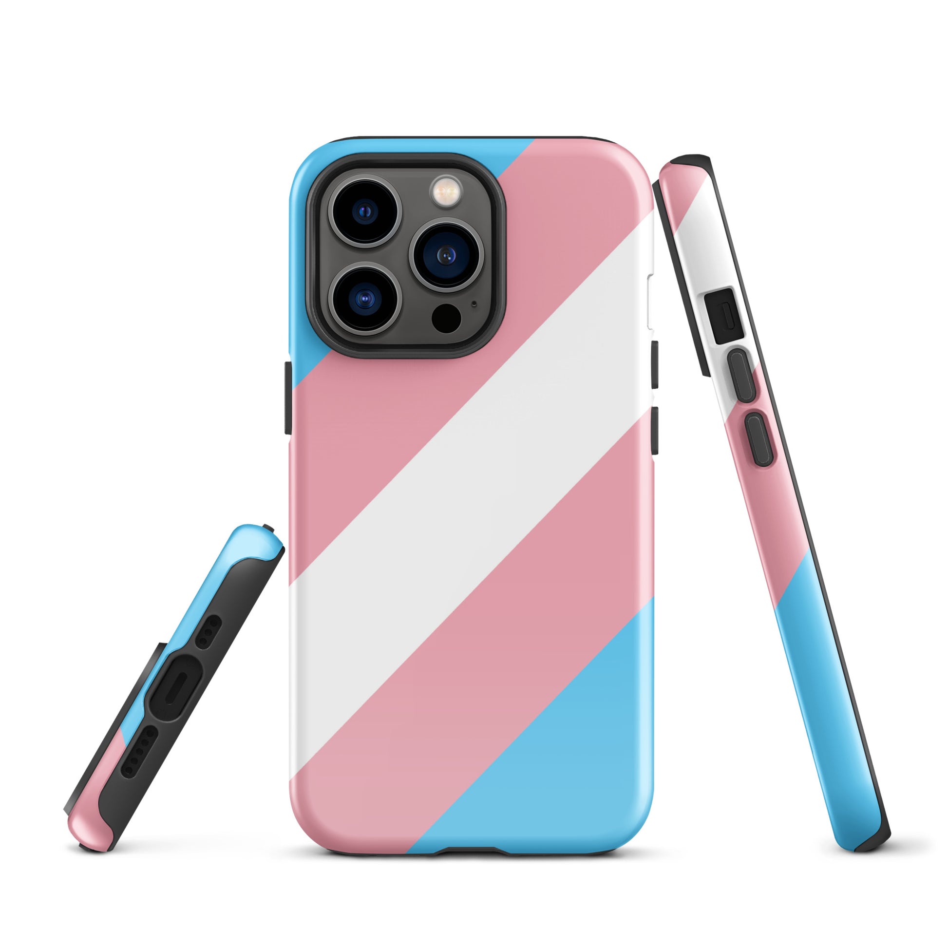 Transgender Trans Pride Tough Cell Phone Case for Apple iPhone iPhone 13 Pro Transgender tough-case-for-iphone-glossy-iphone-13-pro-front-64c05e8f9c489