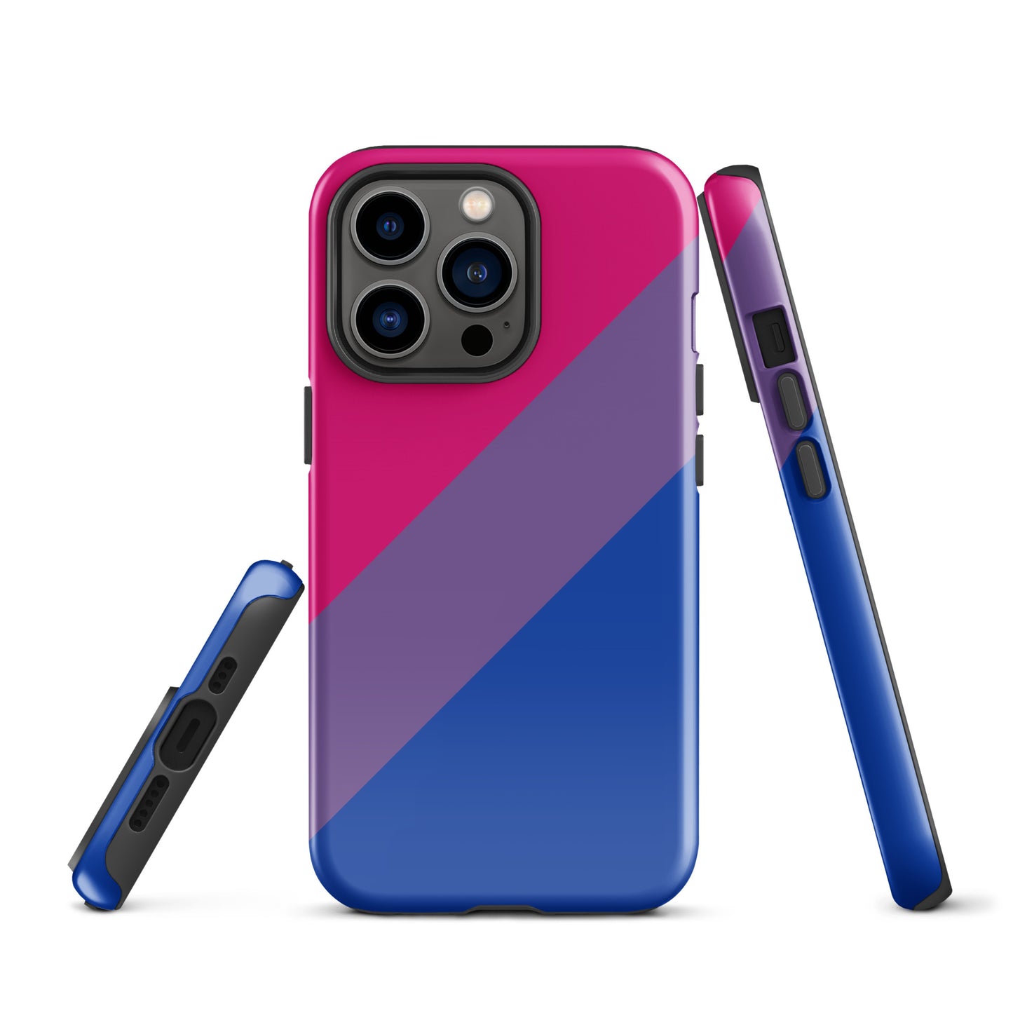 Bisexual Bi Pride Tough Cell Phone Case for Apple iPhone iPhone 13 Pro Bisexual tough-case-for-iphone-glossy-iphone-13-pro-front-64c065ce3172e