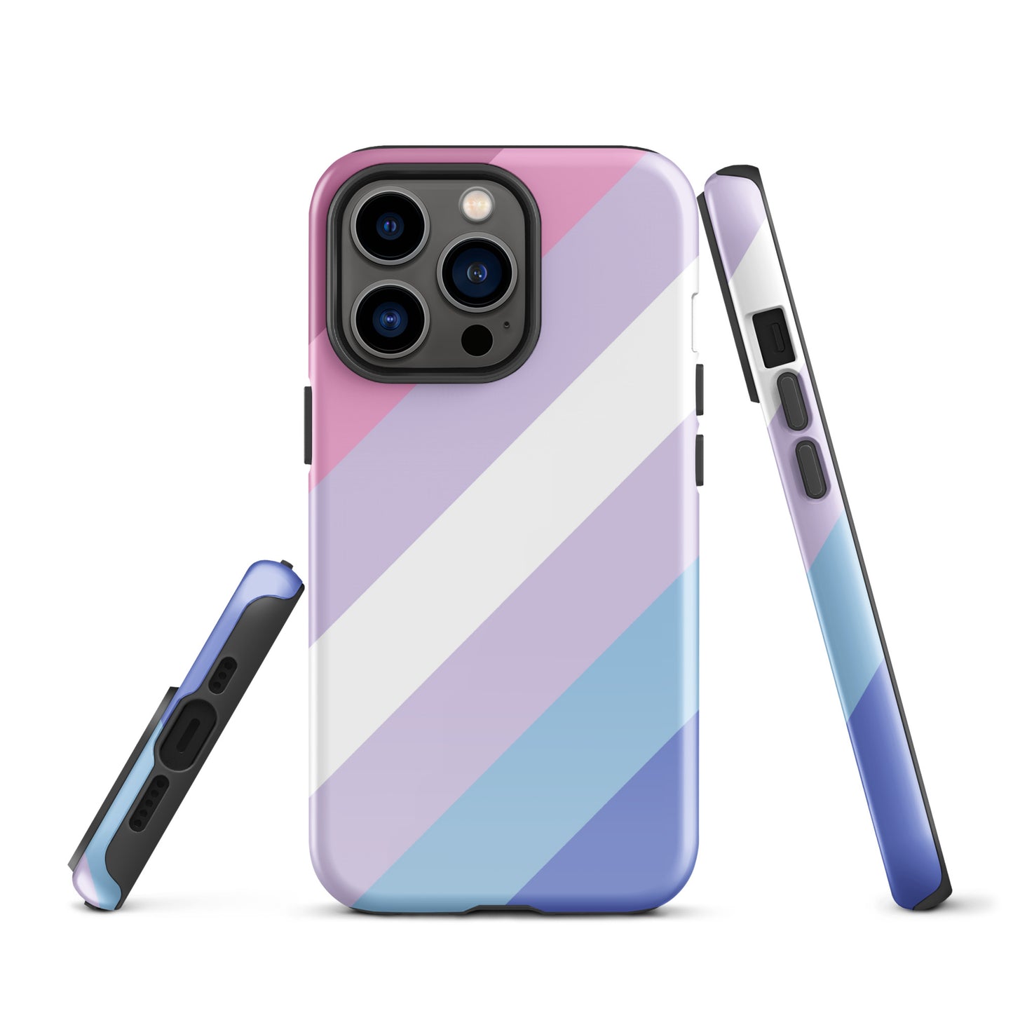 Bigender Pride Tough Cell Phone Case for Apple iPhone iPhone 13 Pro Bigender tough-case-for-iphone-glossy-iphone-13-pro-front-64c066263544e