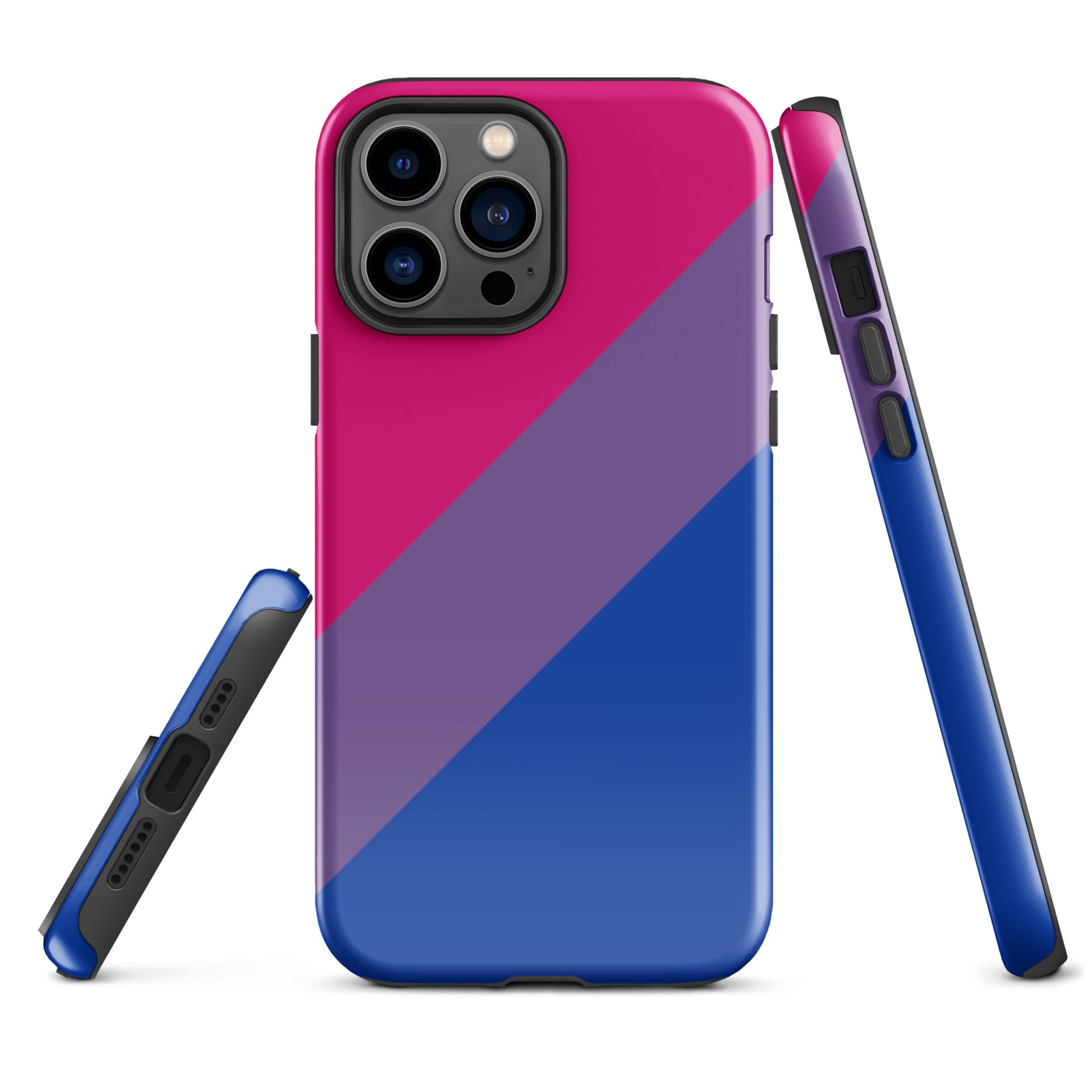 Bisexual Bi Pride Tough Cell Phone Case for Apple iPhone iPhone 13 Pro Max Bisexual tough-case-for-iphone-glossy-iphone-13-pro-max-front-64c065ce3178c