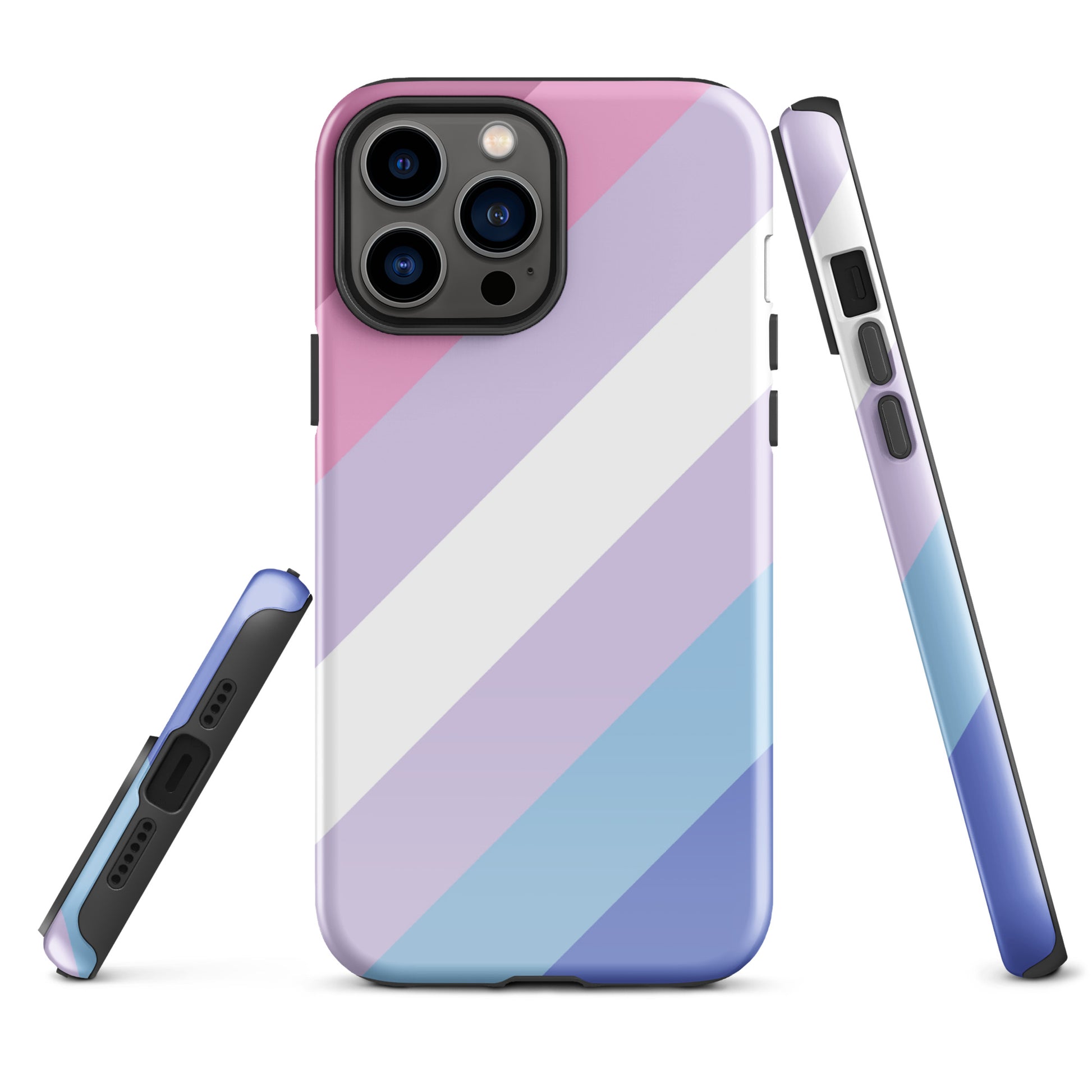 Bigender Pride Tough Cell Phone Case for Apple iPhone iPhone 13 Pro Max Bigender tough-case-for-iphone-glossy-iphone-13-pro-max-front-64c06626354a6