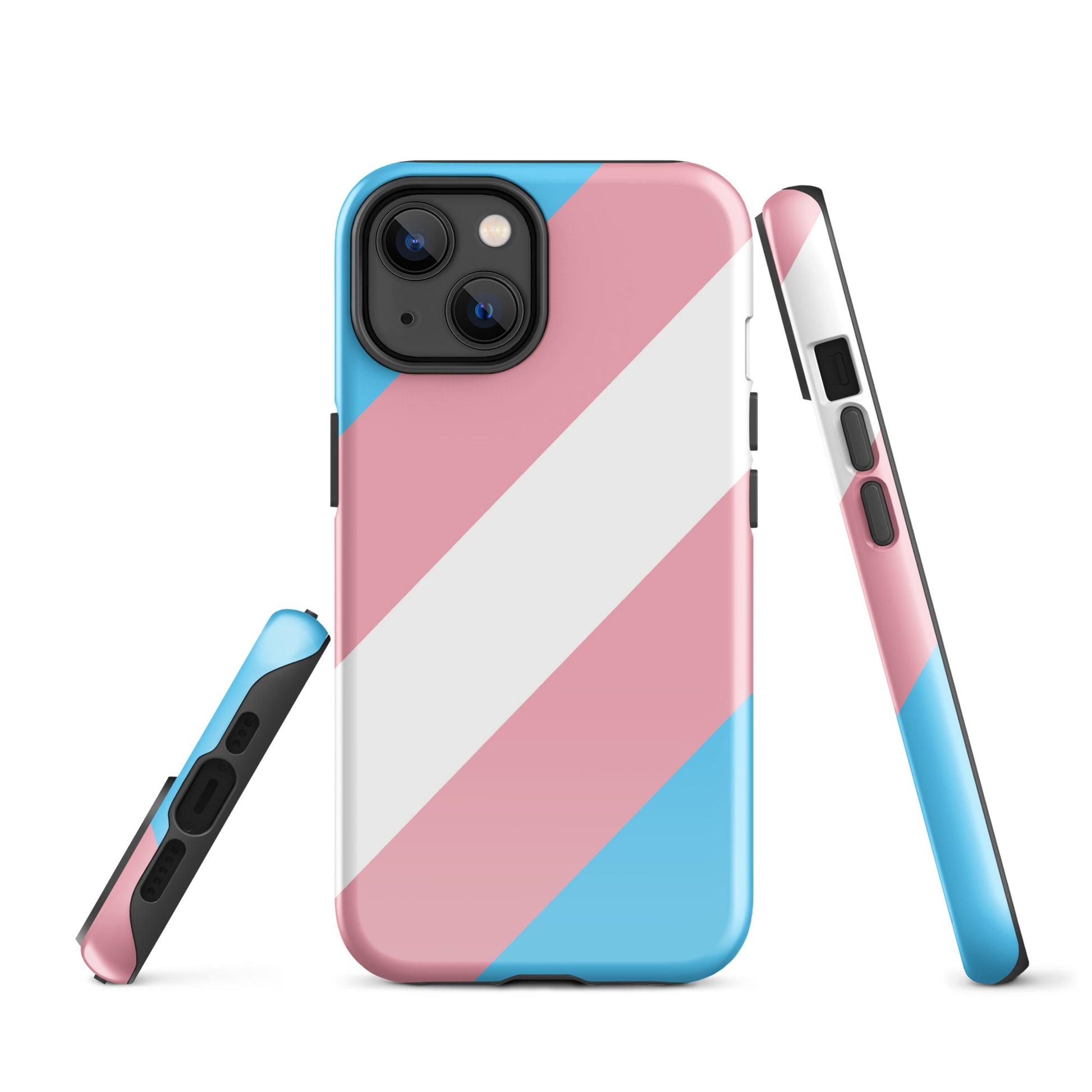 Transgender Trans Pride Tough Cell Phone Case for Apple iPhone iPhone 14 Transgender tough-case-for-iphone-glossy-iphone-14-front-64c05e8f9c57a