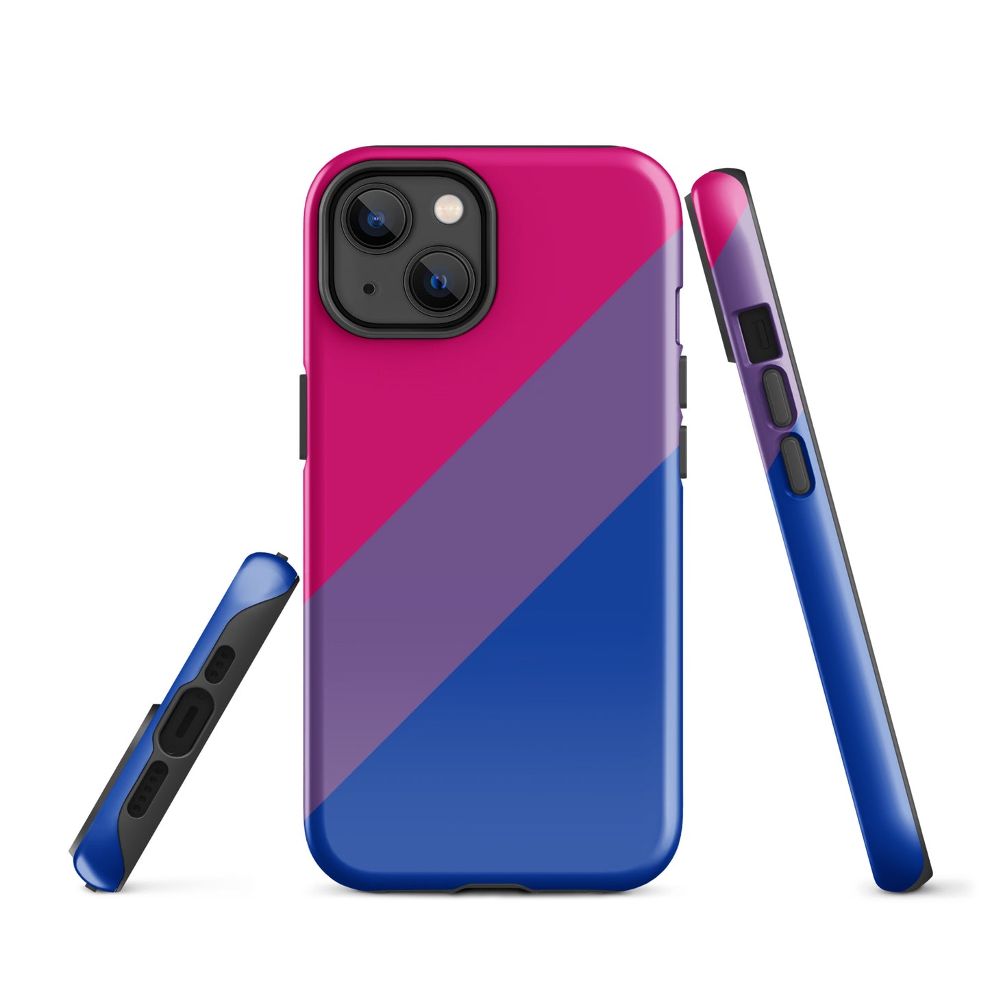 Bisexual Bi Pride Tough Cell Phone Case for Apple iPhone iPhone 14 Bisexual tough-case-for-iphone-glossy-iphone-14-front-64c065ce317da