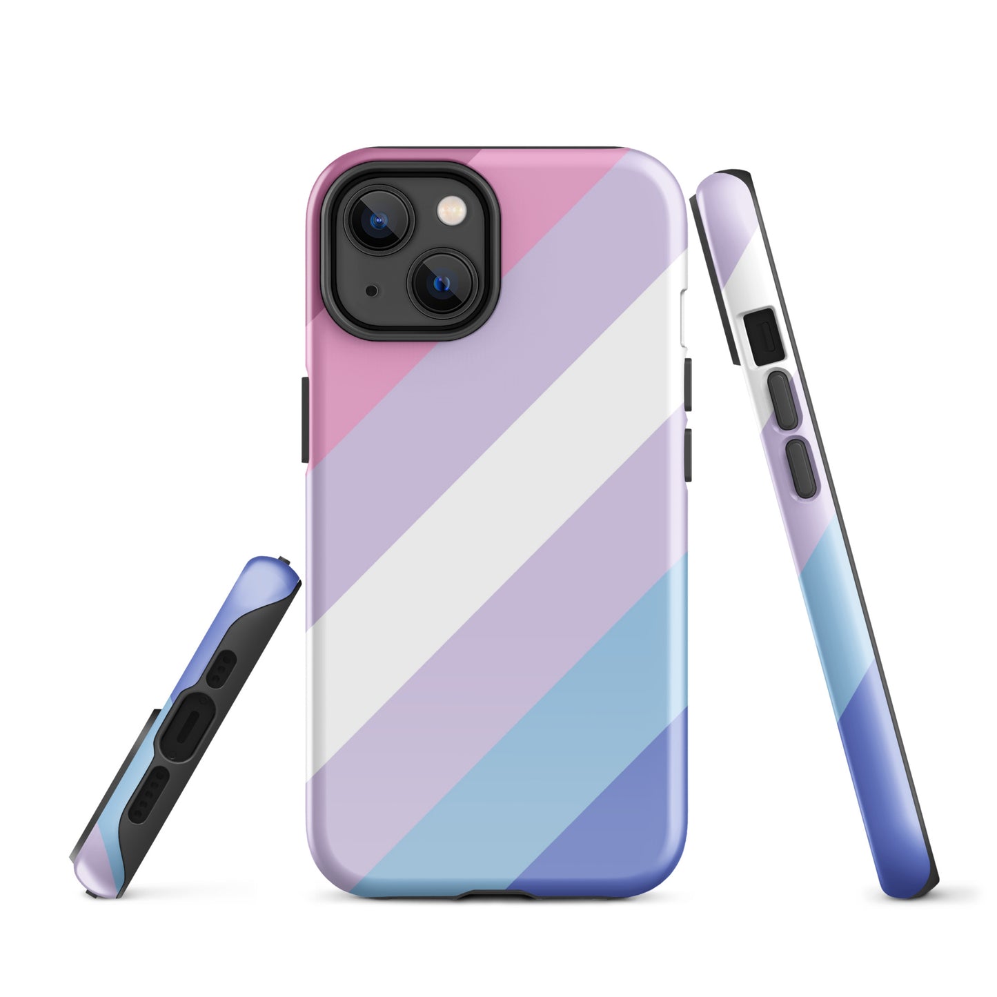 Bigender Pride Tough Cell Phone Case for Apple iPhone iPhone 14 Bigender tough-case-for-iphone-glossy-iphone-14-front-64c0662635531