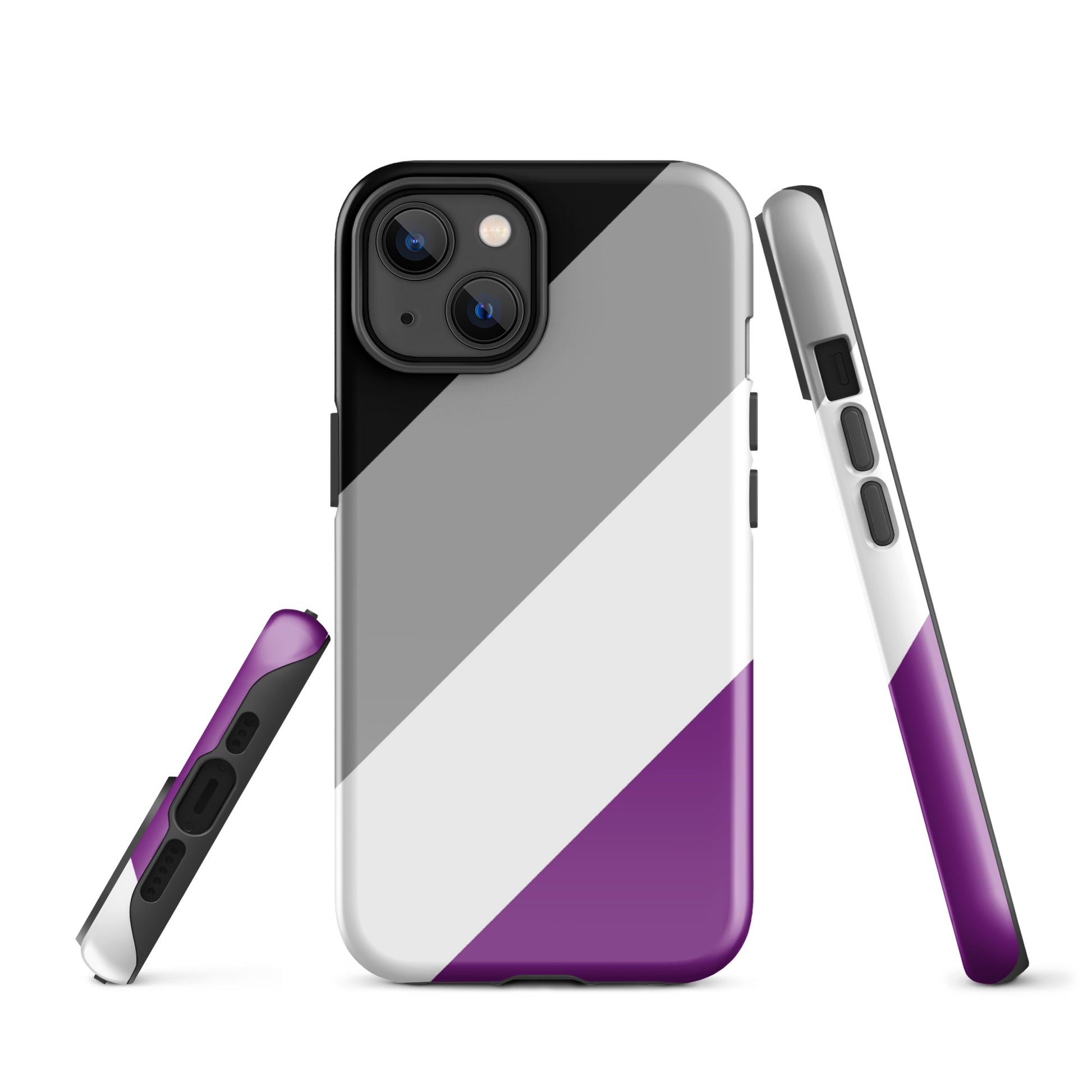 Asexual Ace Pride Tough Cell Phone Case for iPhone iPhone 14 Asexual tough-case-for-iphone-glossy-iphone-14-front-64c0672289556