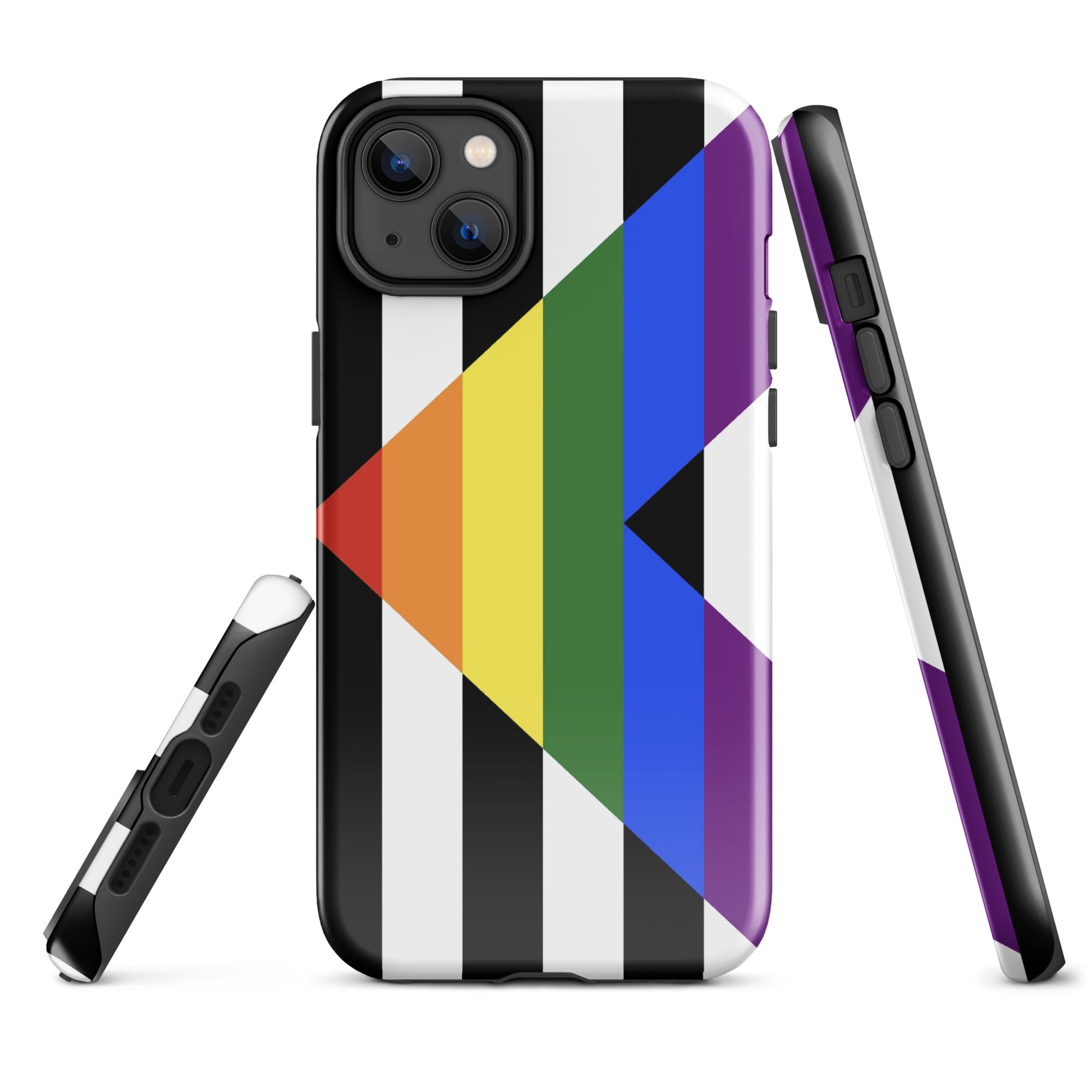 Straight Ally Pride Flag Tough Cell Phone Case for Apple iPhone iPhone 14 Plus Straight Ally tough-case-for-iphone-glossy-iphone-14-plus-front-64c05c343a033