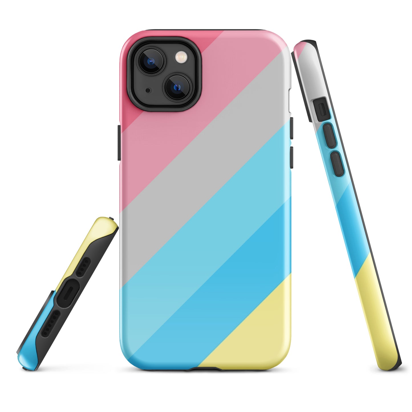 Genderflux Pride Tough Cell Phone Case for Apple iPhone iPhone 14 Plus Genderflux tough-case-for-iphone-glossy-iphone-14-plus-front-64c0613341db7