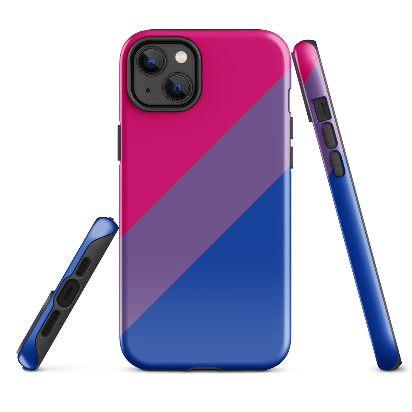 Bisexual Bi Pride Tough Cell Phone Case for Apple iPhone iPhone 14 Plus Bisexual tough-case-for-iphone-glossy-iphone-14-plus-front-64c065ce31825