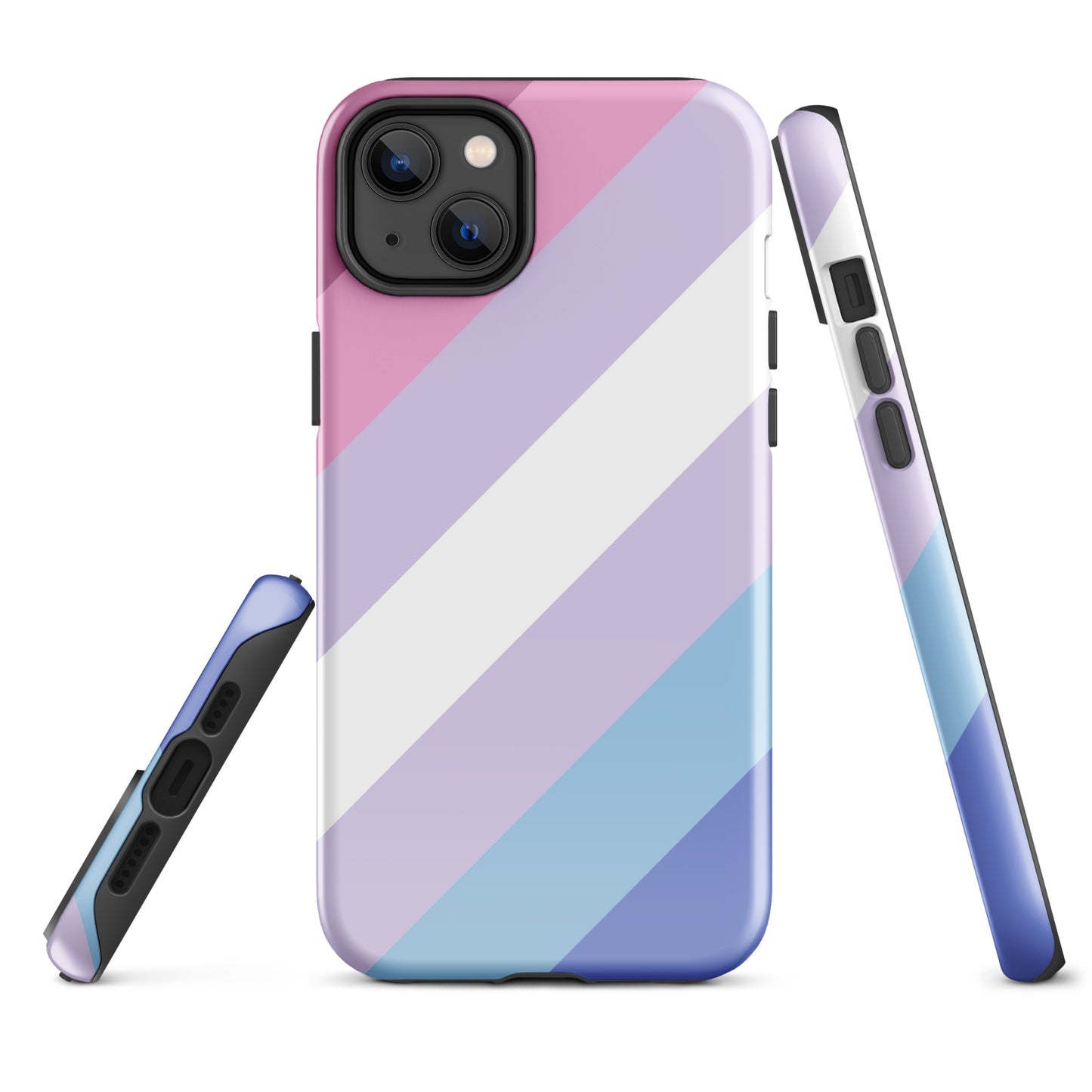 Bigender Pride Tough Cell Phone Case for Apple iPhone iPhone 14 Plus Bigender tough-case-for-iphone-glossy-iphone-14-plus-front-64c06626355a1