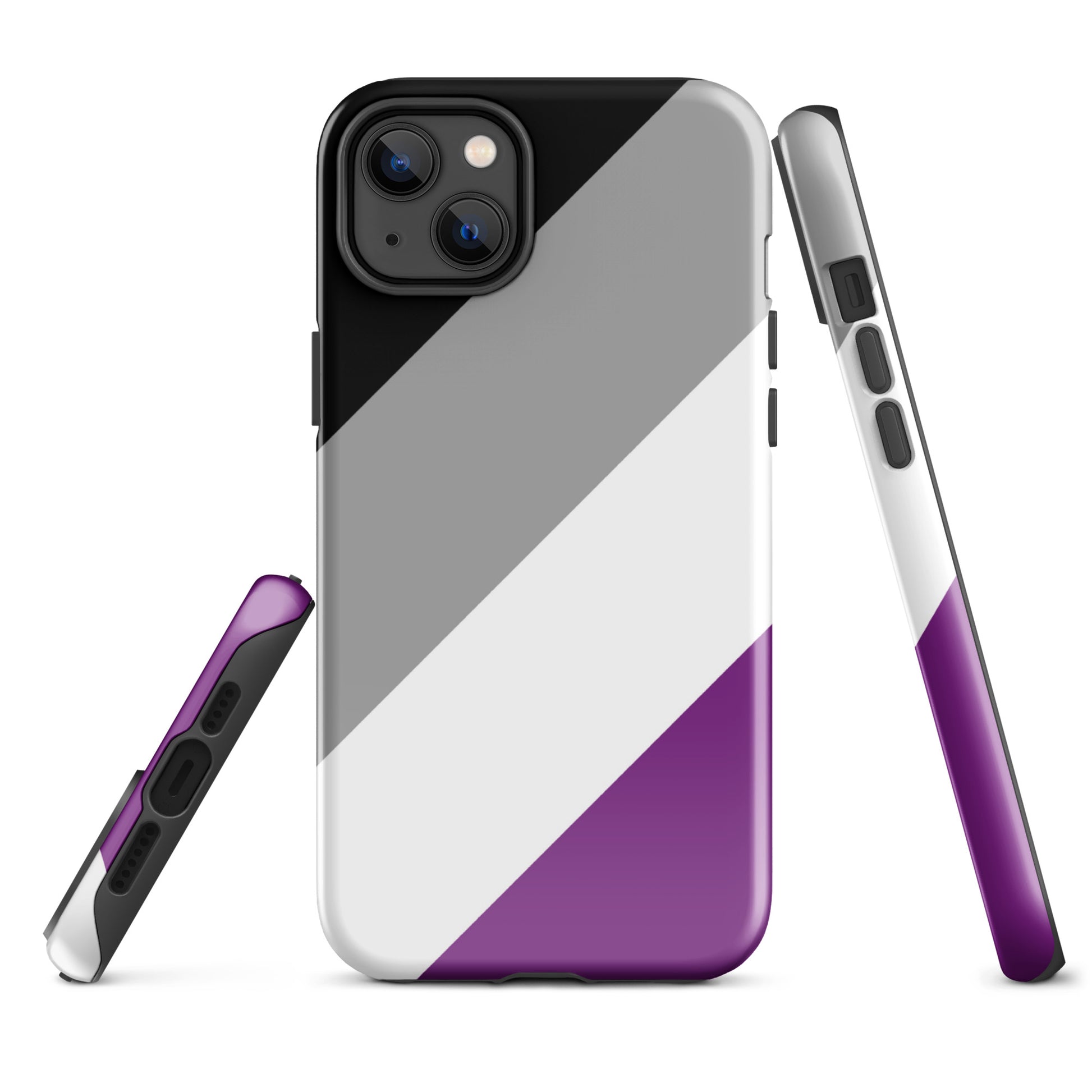 Asexual Ace Pride Tough Cell Phone Case for iPhone iPhone 14 Plus Asexual tough-case-for-iphone-glossy-iphone-14-plus-front-64c06722895a7