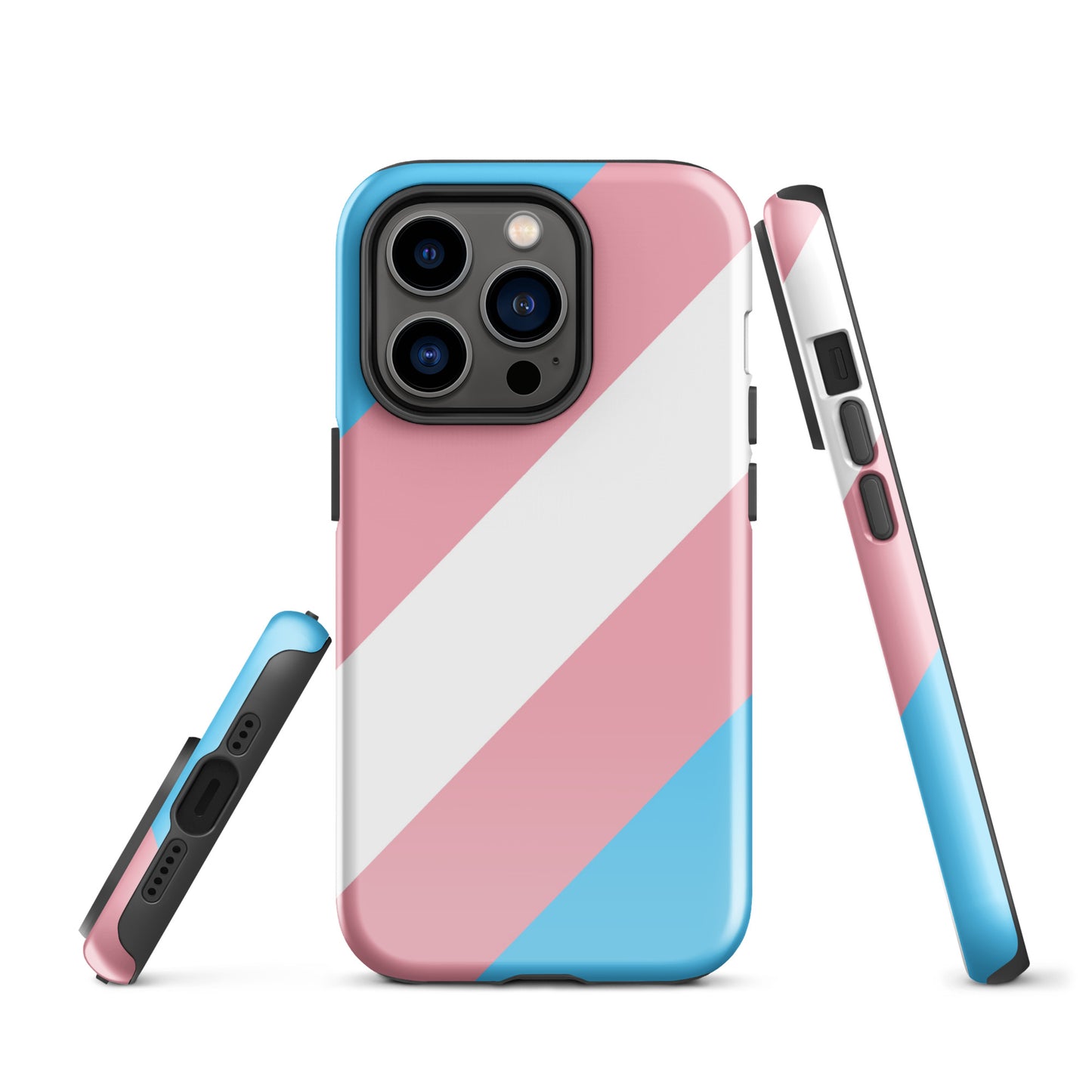 Transgender Trans Pride Tough Cell Phone Case for Apple iPhone iPhone 14 Pro Transgender tough-case-for-iphone-glossy-iphone-14-pro-front-64c05e8f9c62e