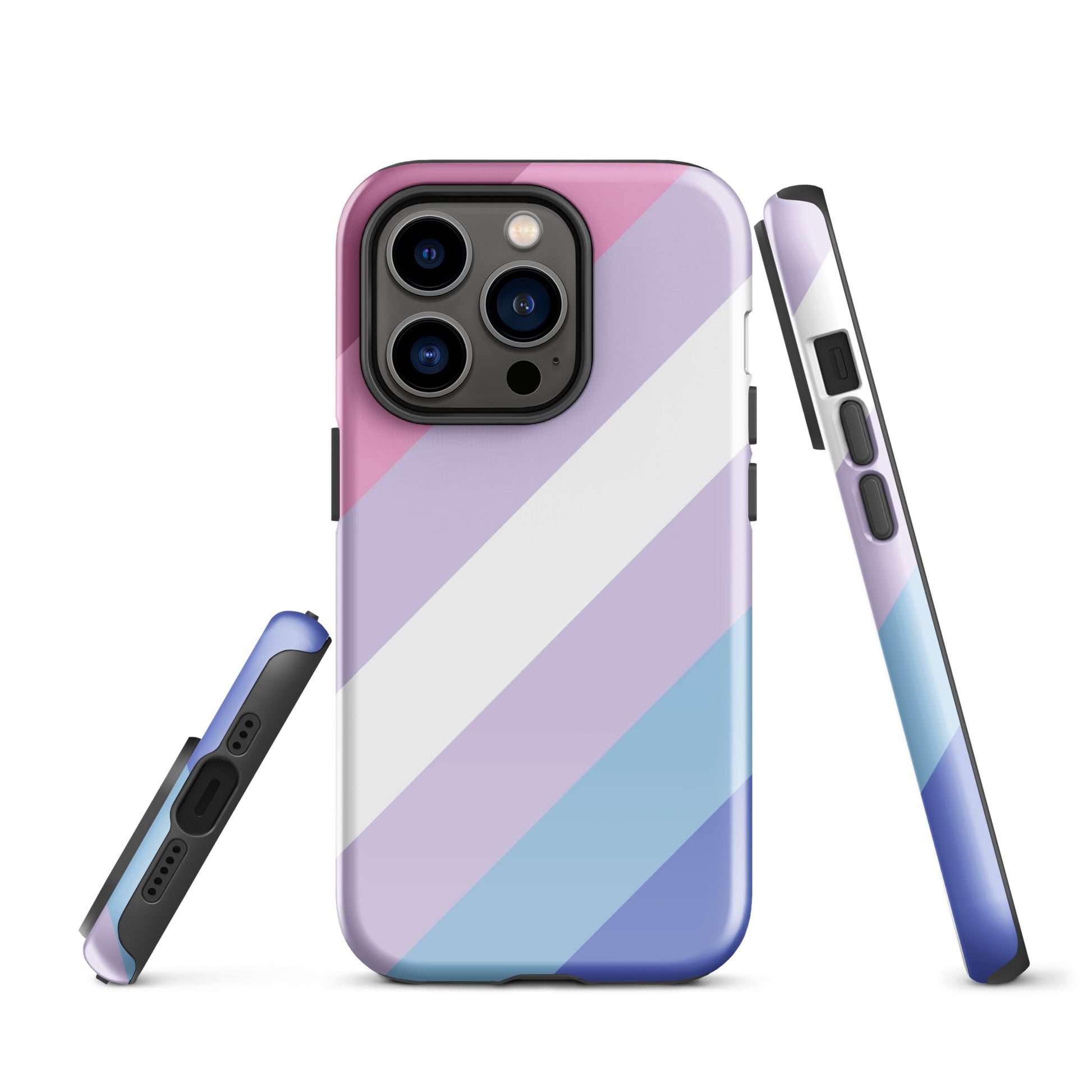 Bigender Pride Tough Cell Phone Case for Apple iPhone iPhone 14 Pro Bigender tough-case-for-iphone-glossy-iphone-14-pro-front-64c066263560a