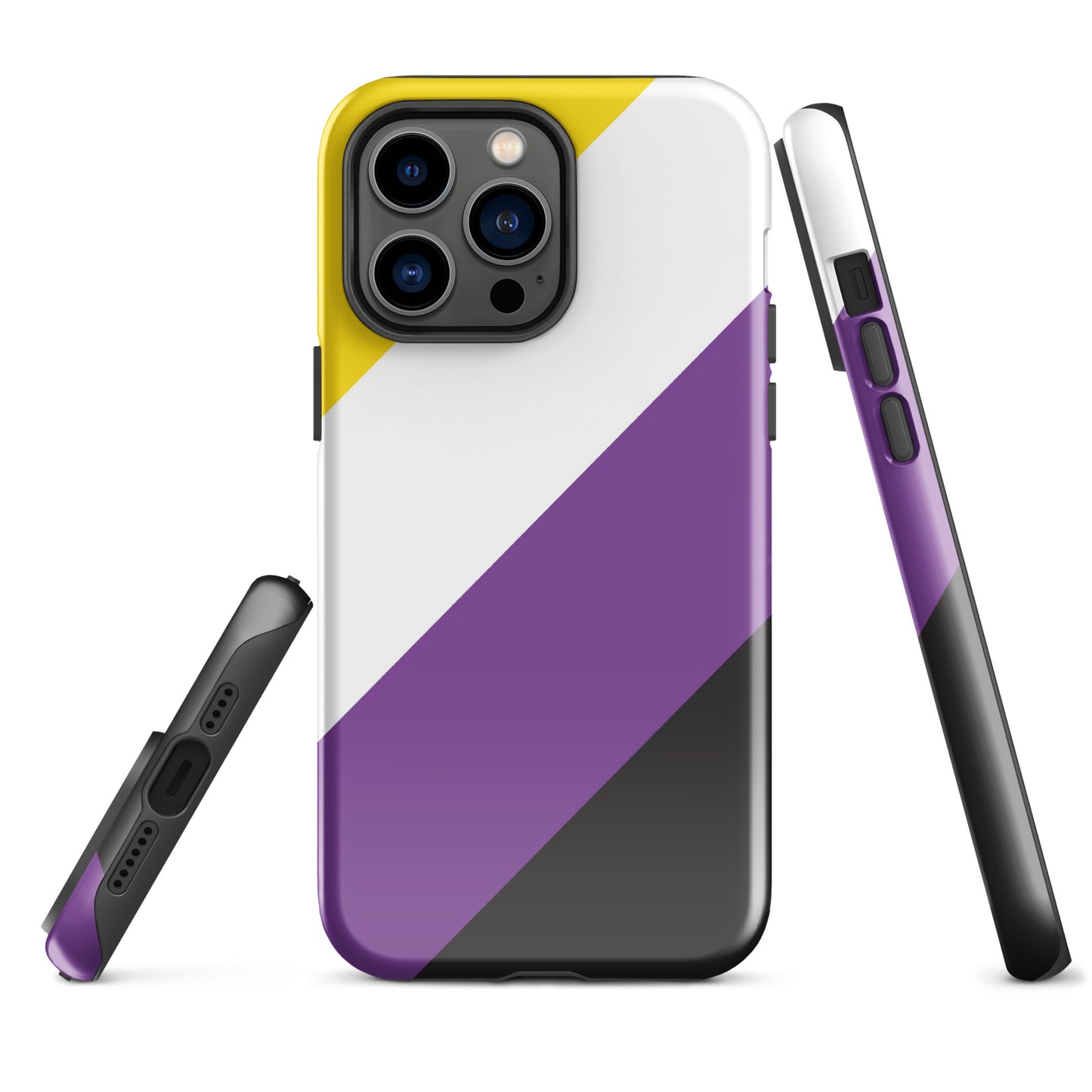 Nonbinary Enby Pride Tough Case for Apple iPhone iPhone 14 Pro Max Nonbinary tough-case-for-iphone-glossy-iphone-14-pro-max-front-64c0600c6cf22