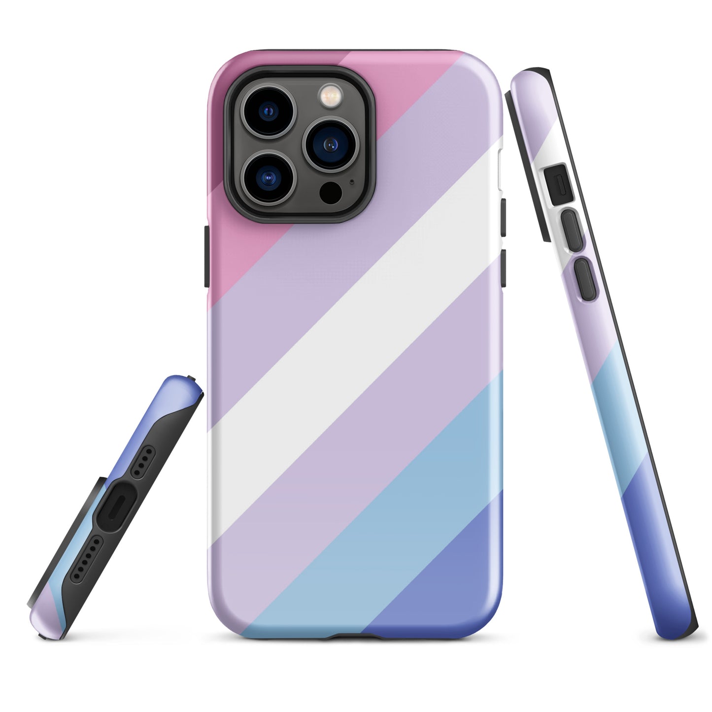 Bigender Pride Tough Cell Phone Case for Apple iPhone iPhone 14 Pro Max Bigender tough-case-for-iphone-glossy-iphone-14-pro-max-front-64c0662634411