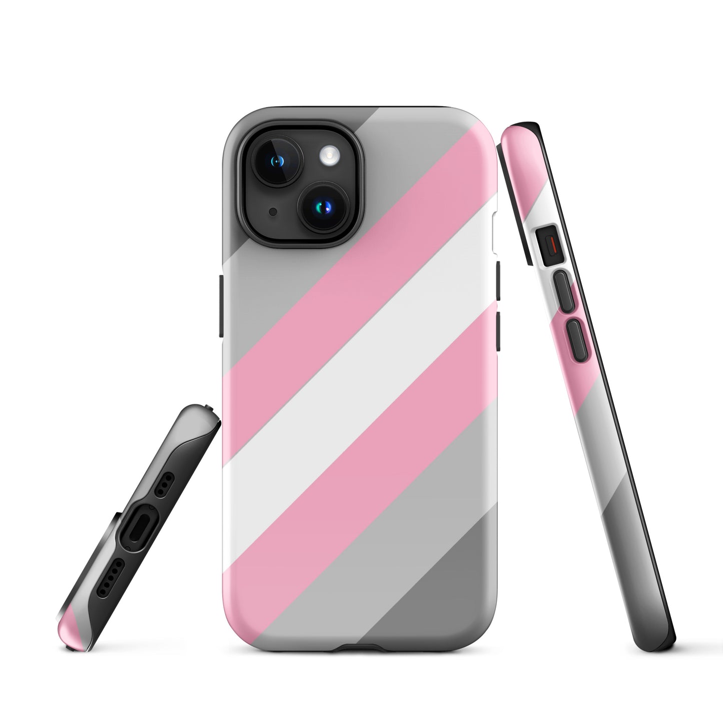 Demigirl Pride Tough Cell Phone Case for Apple iPhone iPhone 15 Demigirl tough-case-for-iphone-glossy-iphone-15-front-674cc60f9930c