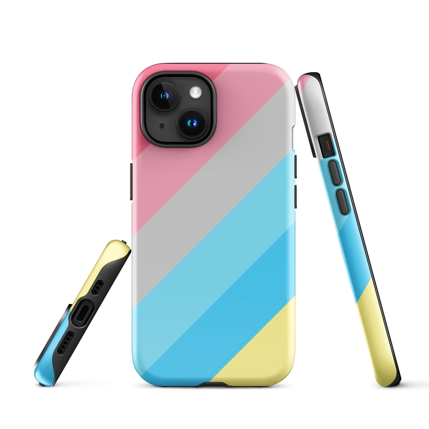 Genderflux Pride Tough Cell Phone Case for Apple iPhone iPhone 15 Genderflux tough-case-for-iphone-glossy-iphone-15-front-674cc7d76d466