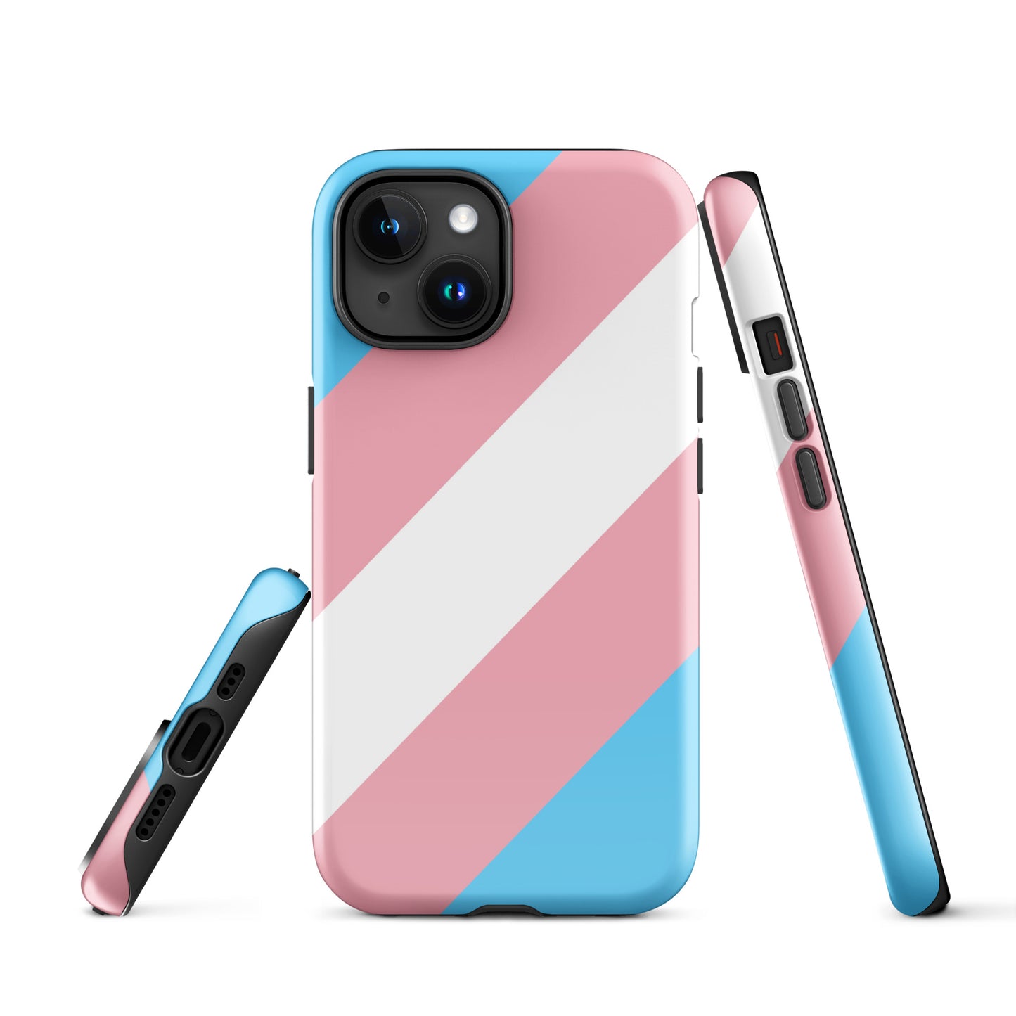 Transgender Trans Pride Tough Cell Phone Case for Apple iPhone iPhone 15 Transgender tough-case-for-iphone-glossy-iphone-15-front-674cd0d444d17